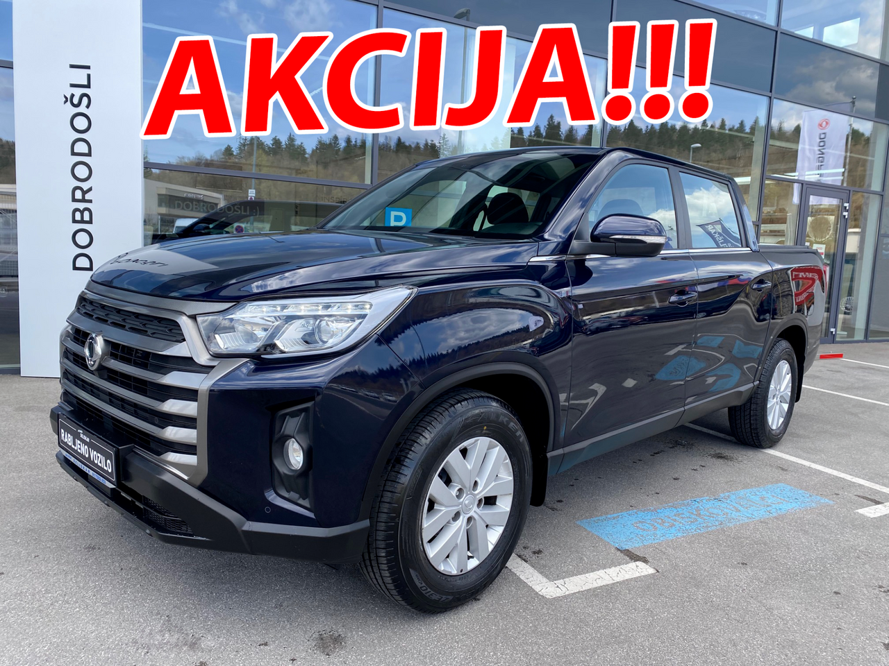 Zunanja slika - SsangYong Musso - 2.2D 4X4 - TOVORNO N1 + AVTOMATIK + VLEČNA KLJUKA - 1