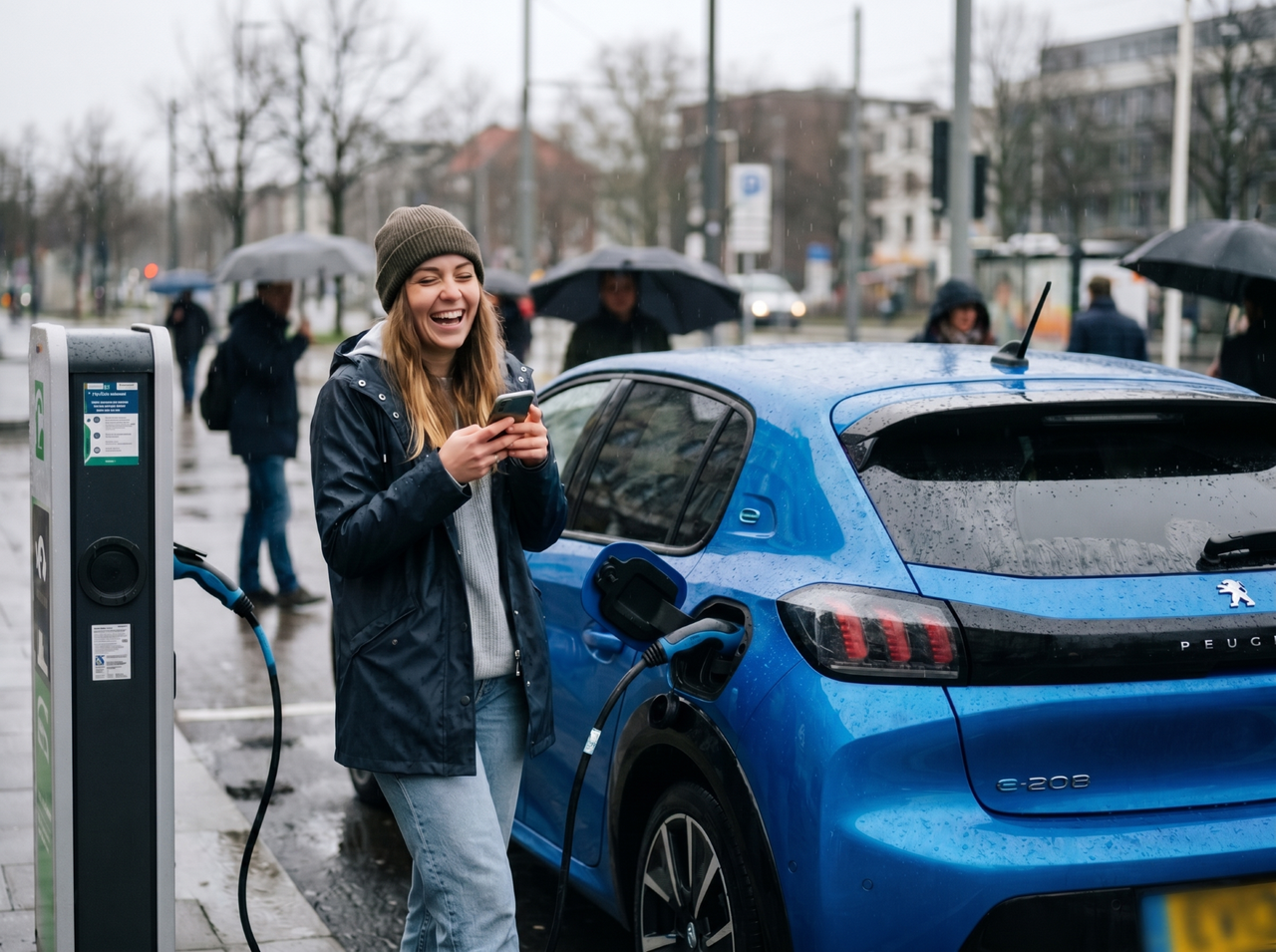 Polnjenje električnega vozila