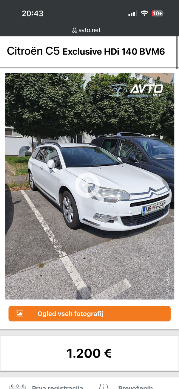 Predogledna slika - Citroën C5 Tourer 2,0 HDi FAP Exclusive