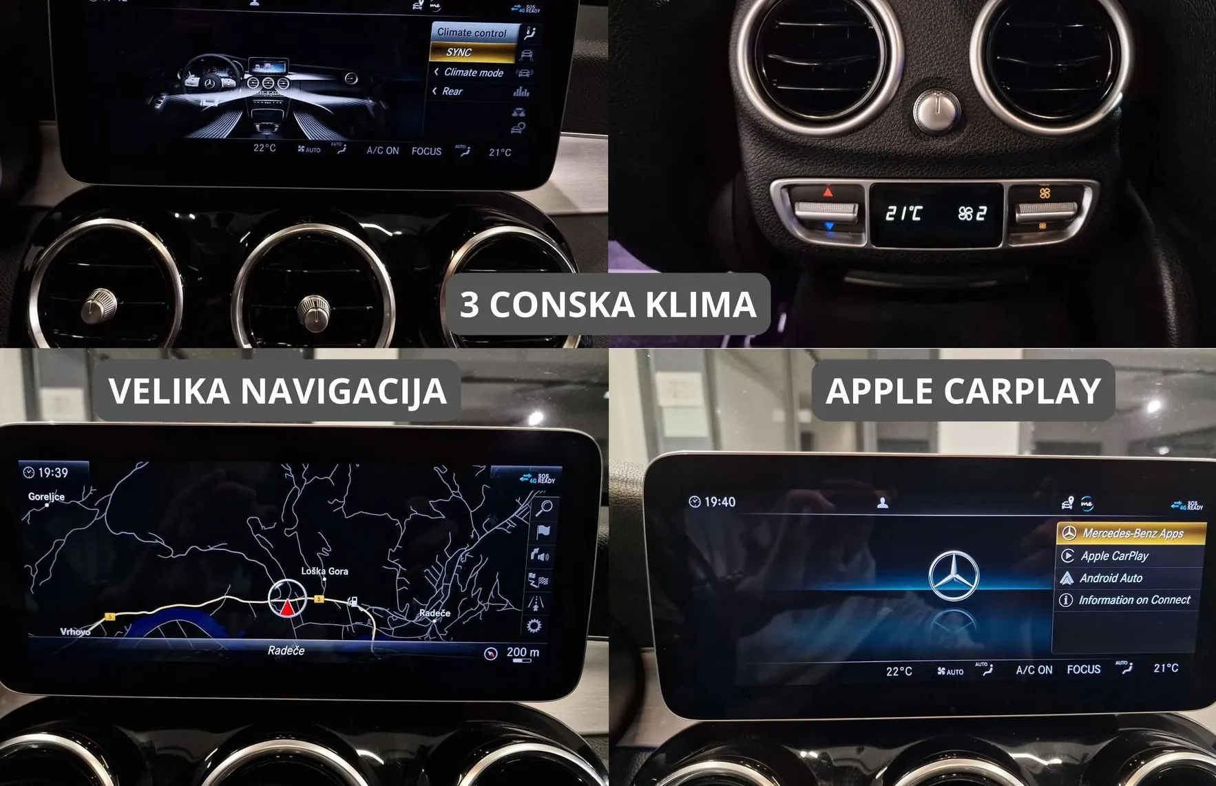 Zunanja slika - Mercedes-Benz C-Razred - C 220 d 4MATIC|AMG|VIRTUAL|KAMERA|ACC|FULL LED - 19