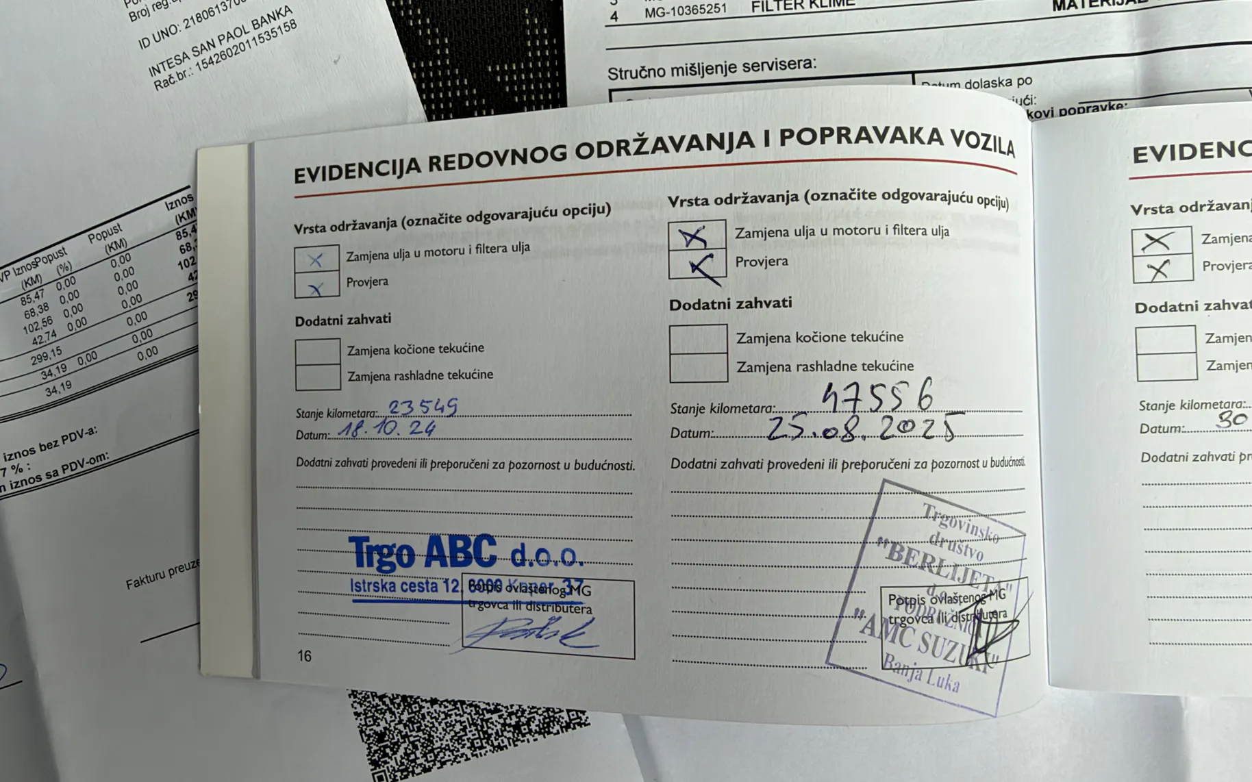 Servisna knjižica - MG MG ZS - ZS Standard - 10