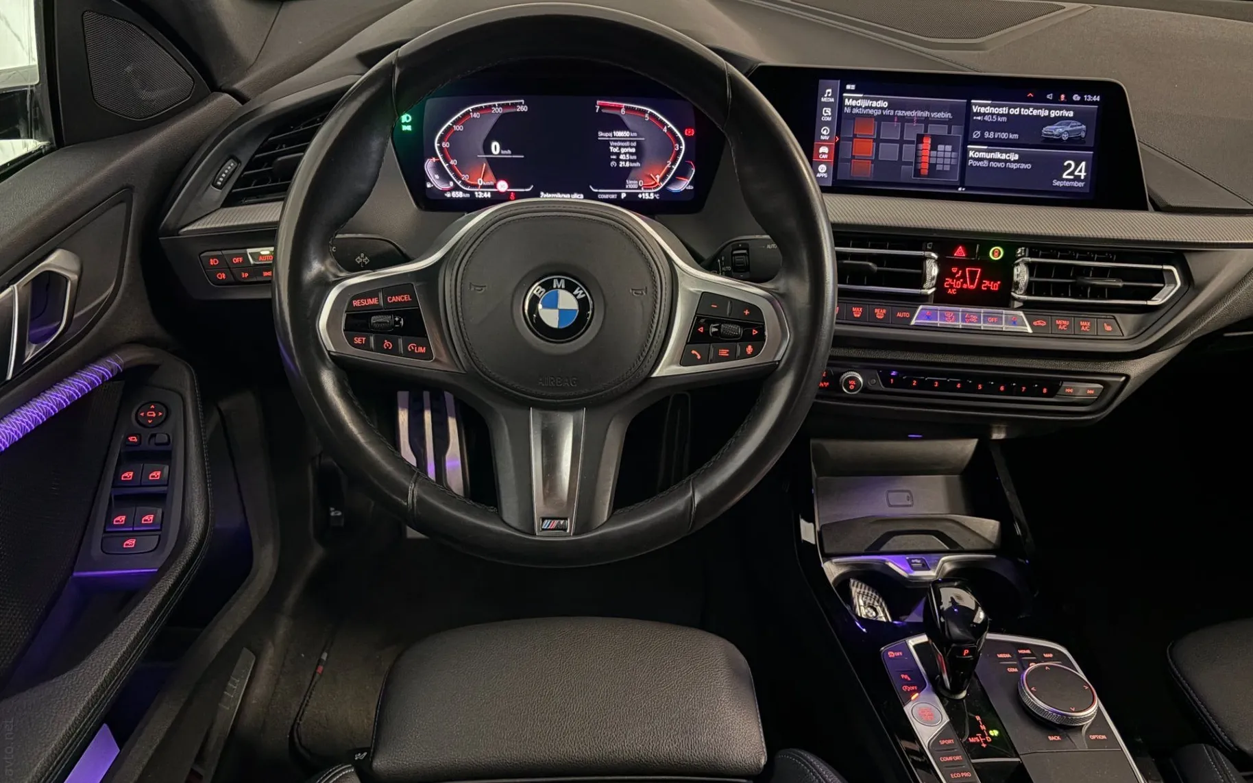 Notranja slika - BMW serija 2 Gran Coupe: - 218i |M|Laser|HUD|Temp.|Gretje|AmbientL|PDC|Navi - 9