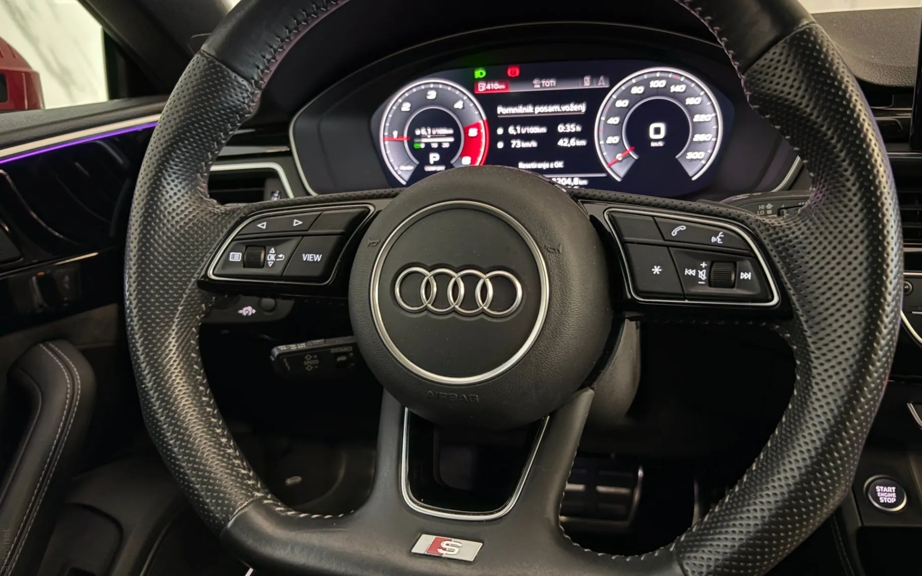 Notranja slika - Audi A5 Sportback - 40TDI |S line|Q|ACC|Kamera|BangO|Virtual|MrtviKot| - 9