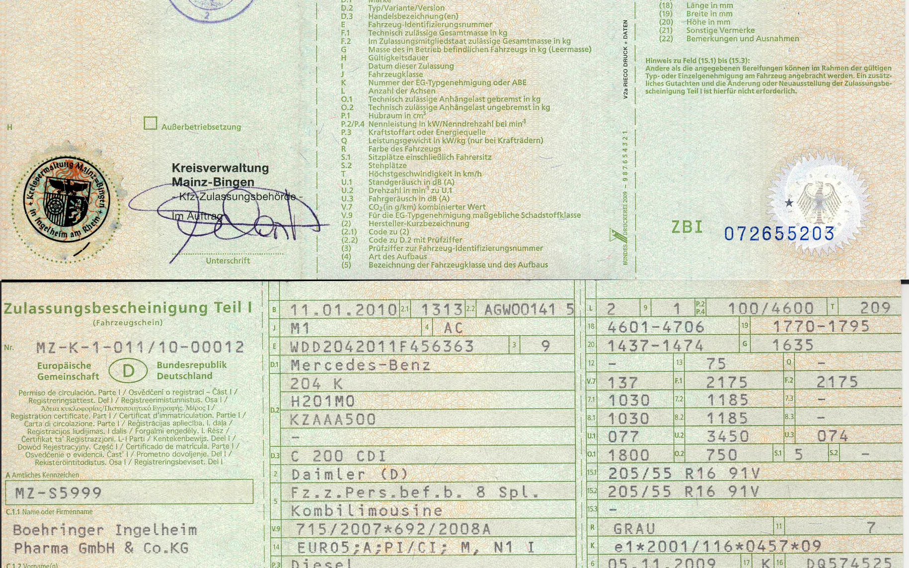 Servisna knjižica - Mercedes-Benz C-Razred - C 200 CDI T Classic - 23