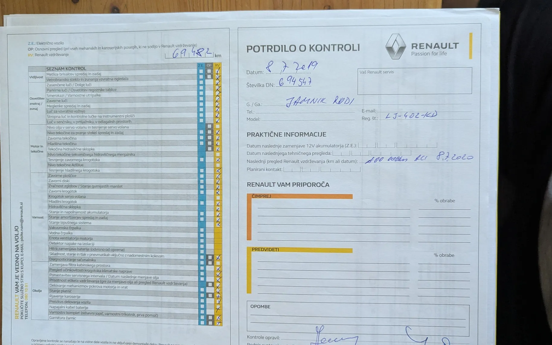Servisna knjižica - Renault Mégane - Berline dCi 95 Generation - 24