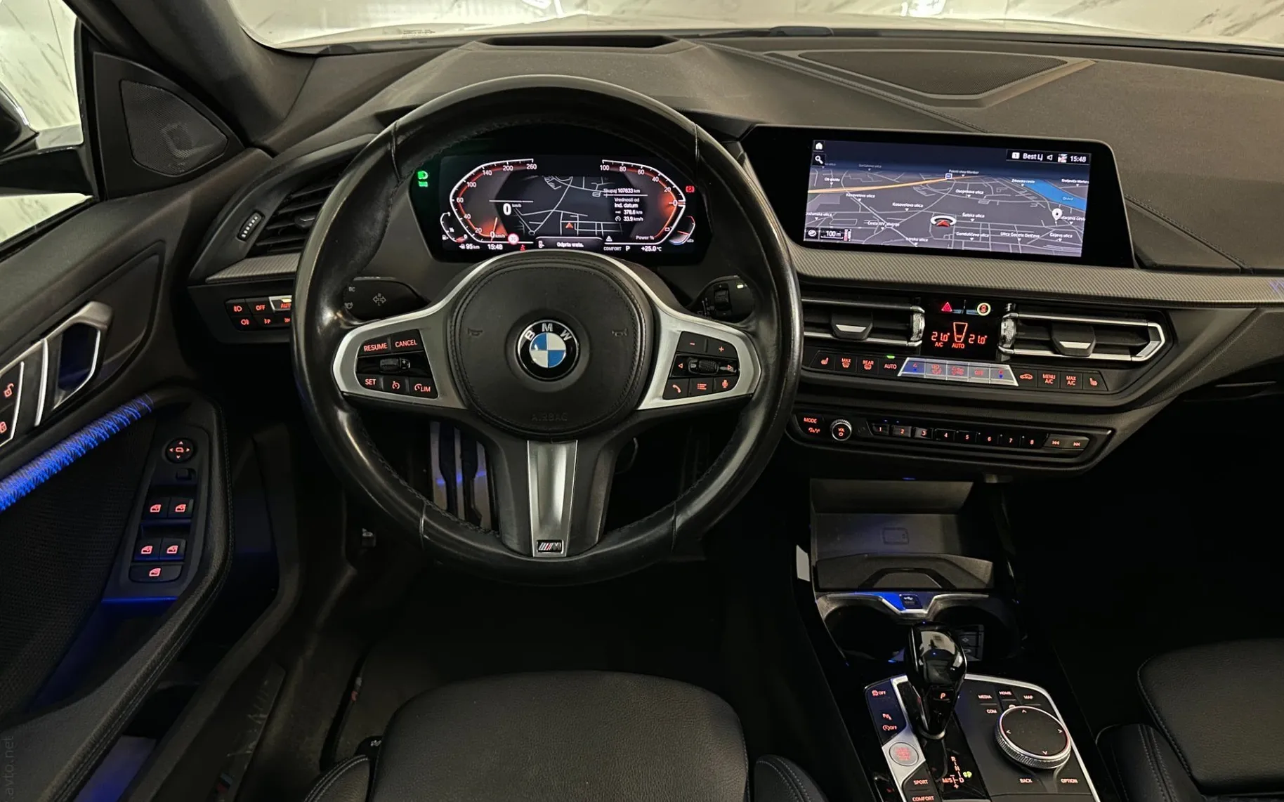 Notranja slika - BMW serija 2 Gran Coupe: - 218i |M|Laser|Pano|HUD|Temp.|Gretje|AmbientL|PDC| - 8