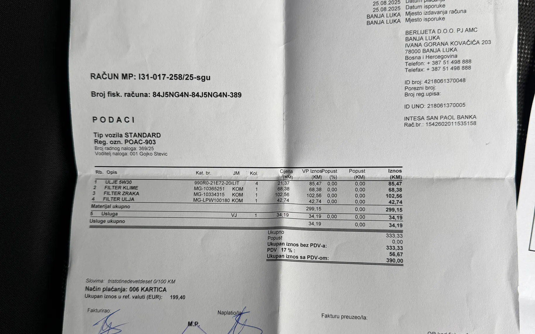 Servisna knjižica - MG MG ZS - ZS Standard - 13