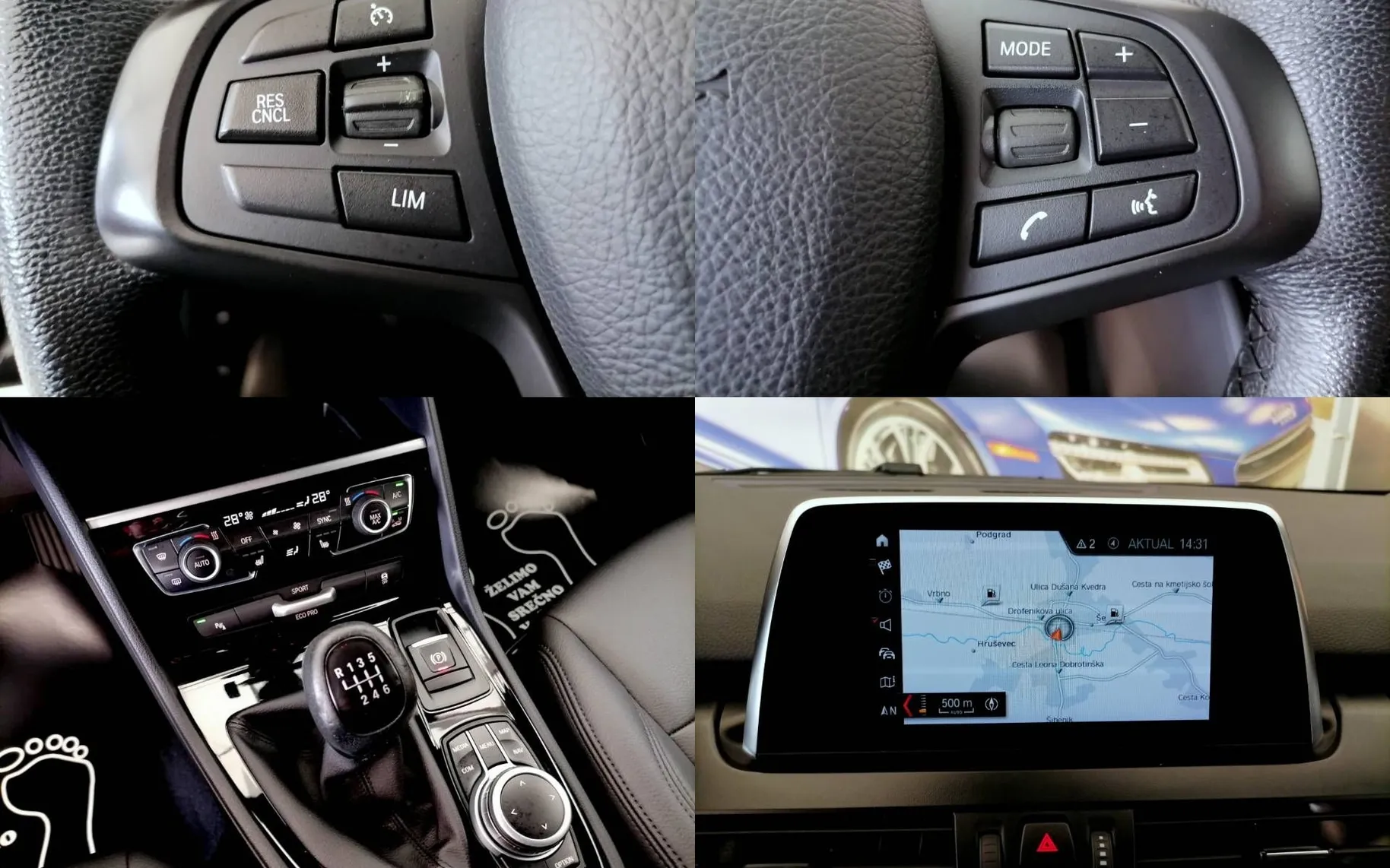 Notranja slika - BMW serija 2 Active Tourer: - 216d Active Tourer EXECUTIVE FULL LED 1.LASTNIK - 9