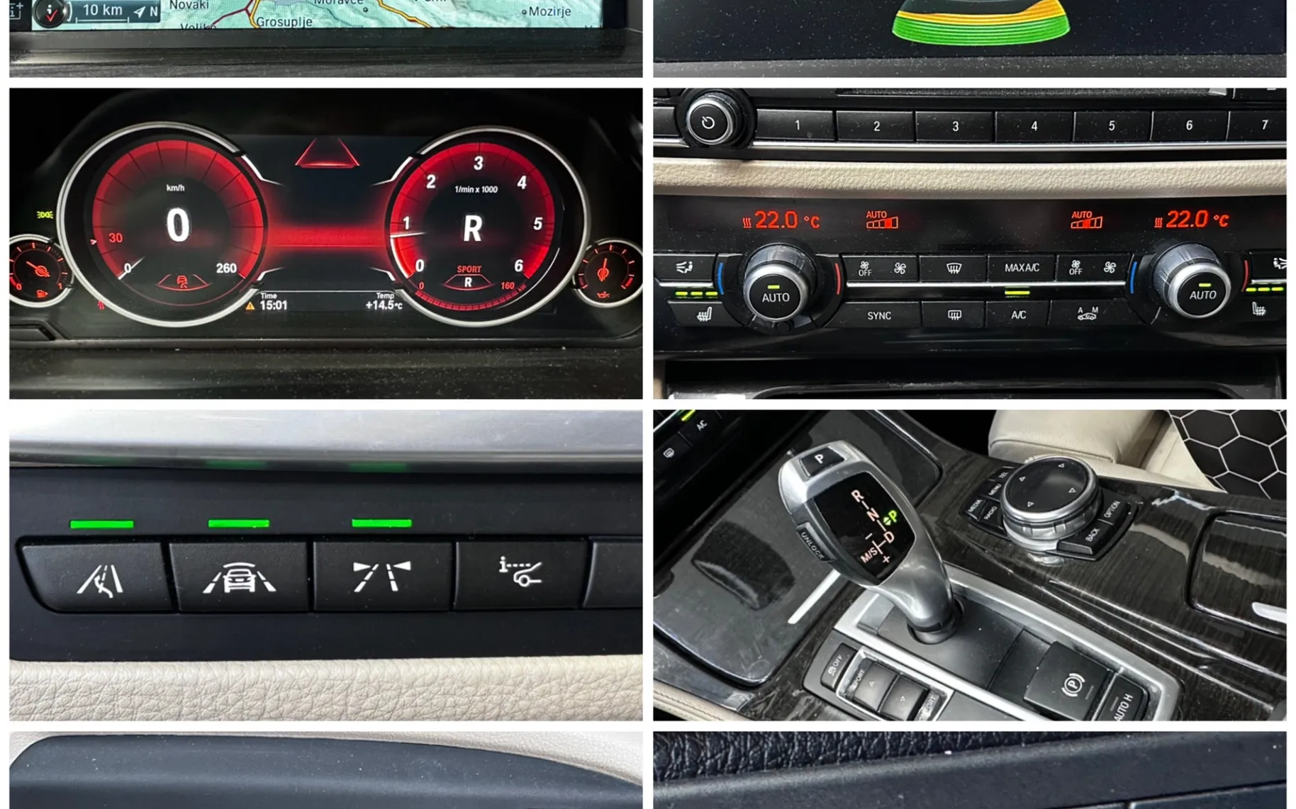 Notranja slika - BMW serija 5: - 525d VIRTUAL+HUD+V.NAVI+MEMORY+MRTVI KOT+ACC+L.AS. - 11