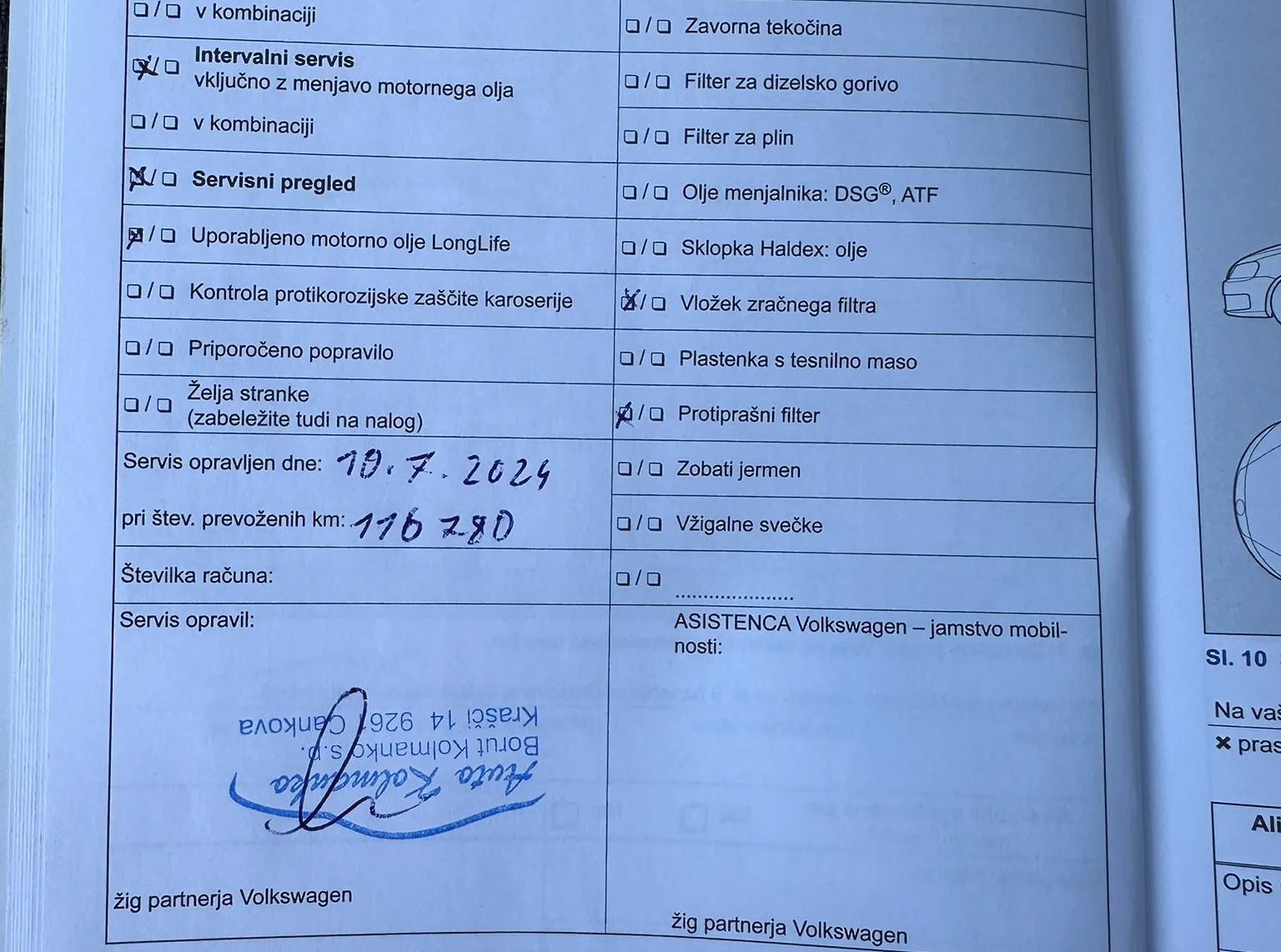 Servisna knjižica - Volkswagen Golf - Comfortline 1,6 TDI - 69