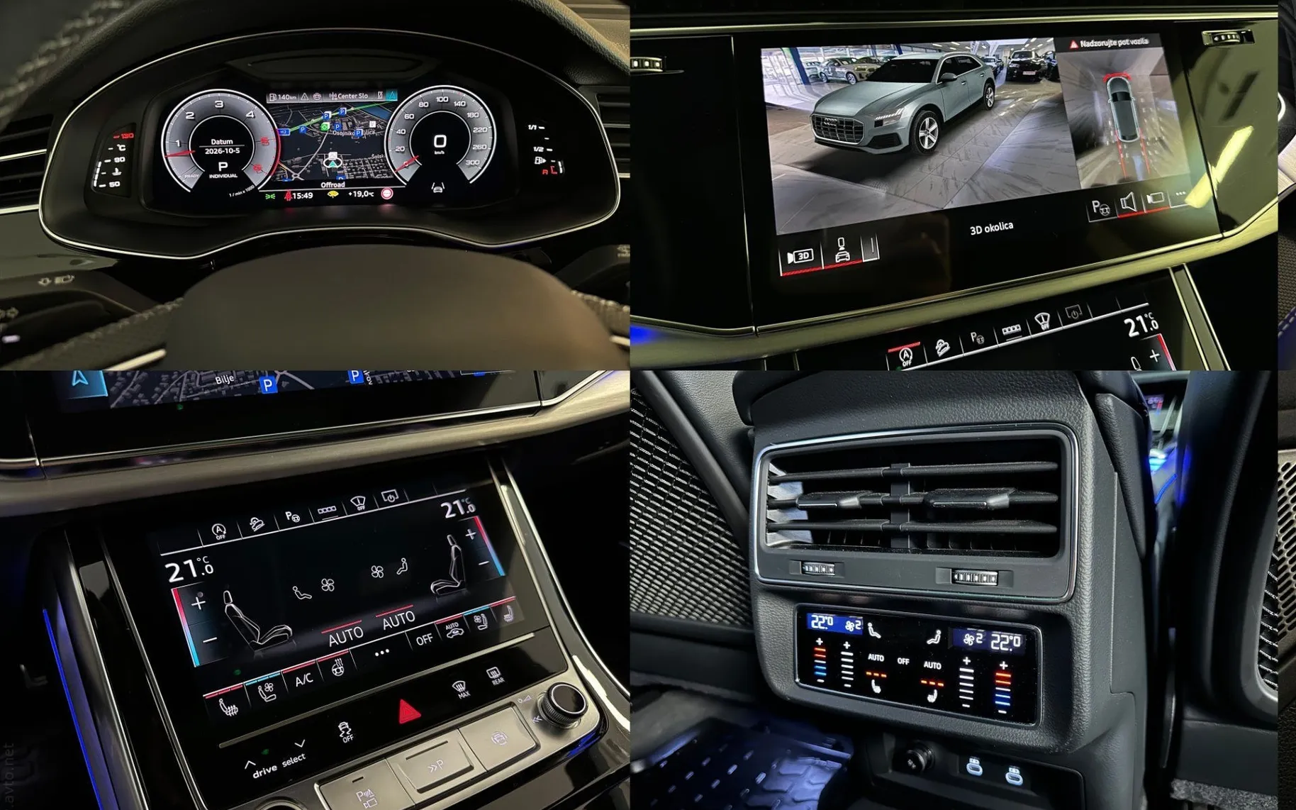Notranja slika - Audi Q8 - 50TDI|Q|S-Line|Pano|SoftC|Zračno|ACC|Hlaj|Masaža| - 12