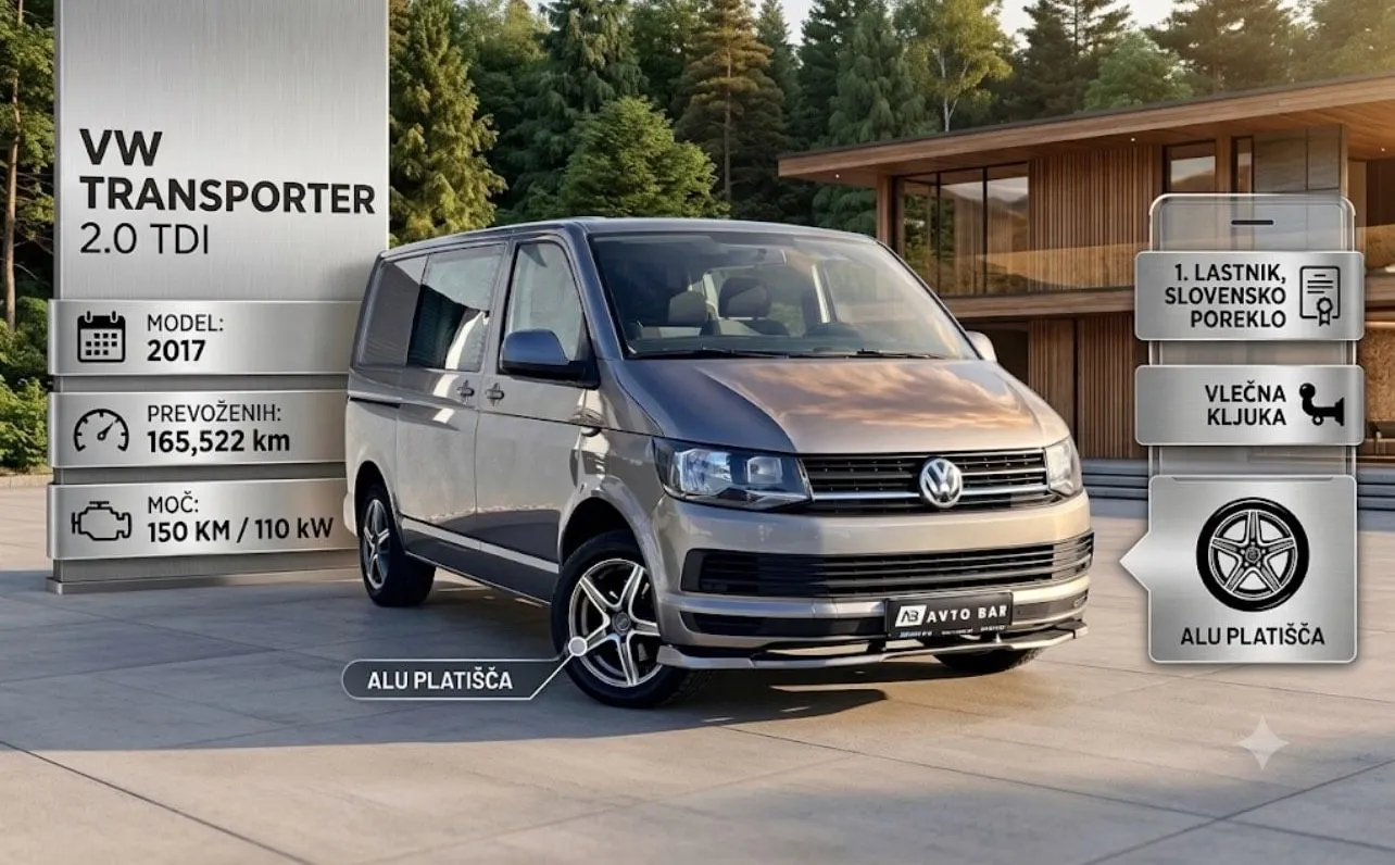 Zunanja slika - Volkswagen Transporter - 2.0 TDI+150KM+SLO+1.LAST+KAMERA... - 1