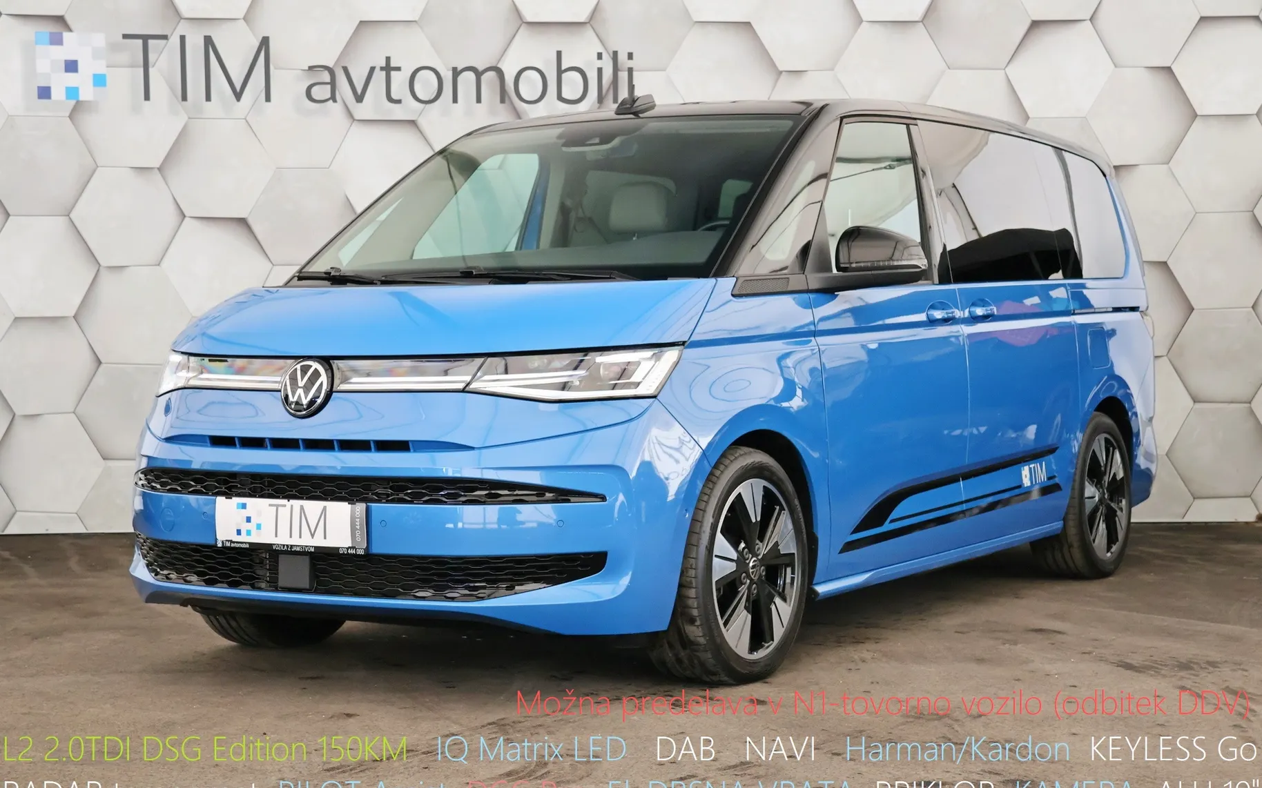 Zunanja slika - Volkswagen Multivan - T7 L2 2.0 TDI DSG Edition 150KM - 1