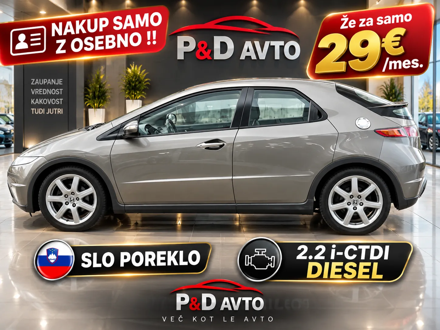 Zunanja slika - Honda Civic - 2,2i-CTDi Sport - 1
