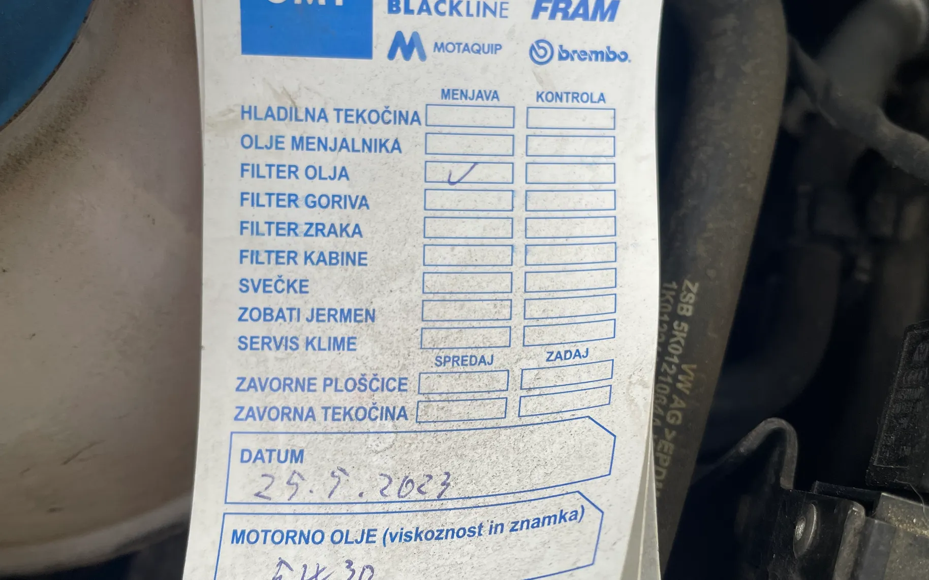Servisna knjižica - Volkswagen Golf - Comfortline 1,6 TDI - 62