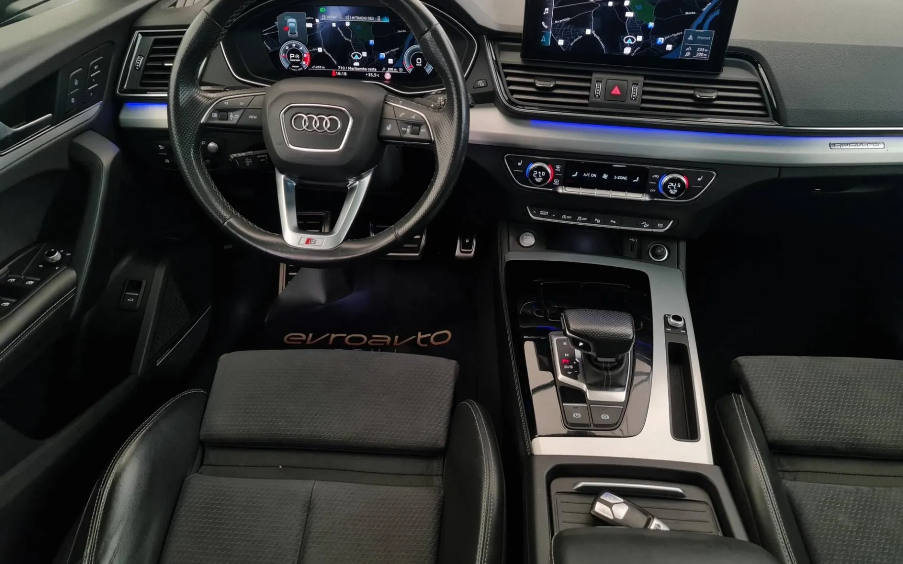 Notranja slika - Audi Q5 - quattro 40 TDI S line•Zračno•Matrix•Pano•Webasto - 10