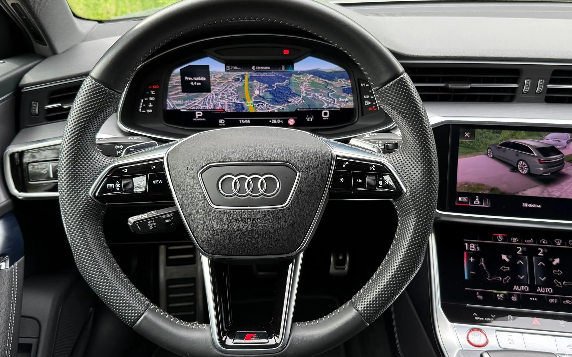 Notranja slika - Audi S6 - Q|HD Matrix|Zračno|NightV|HeadUp|ACC|Memory|b-o - 11
