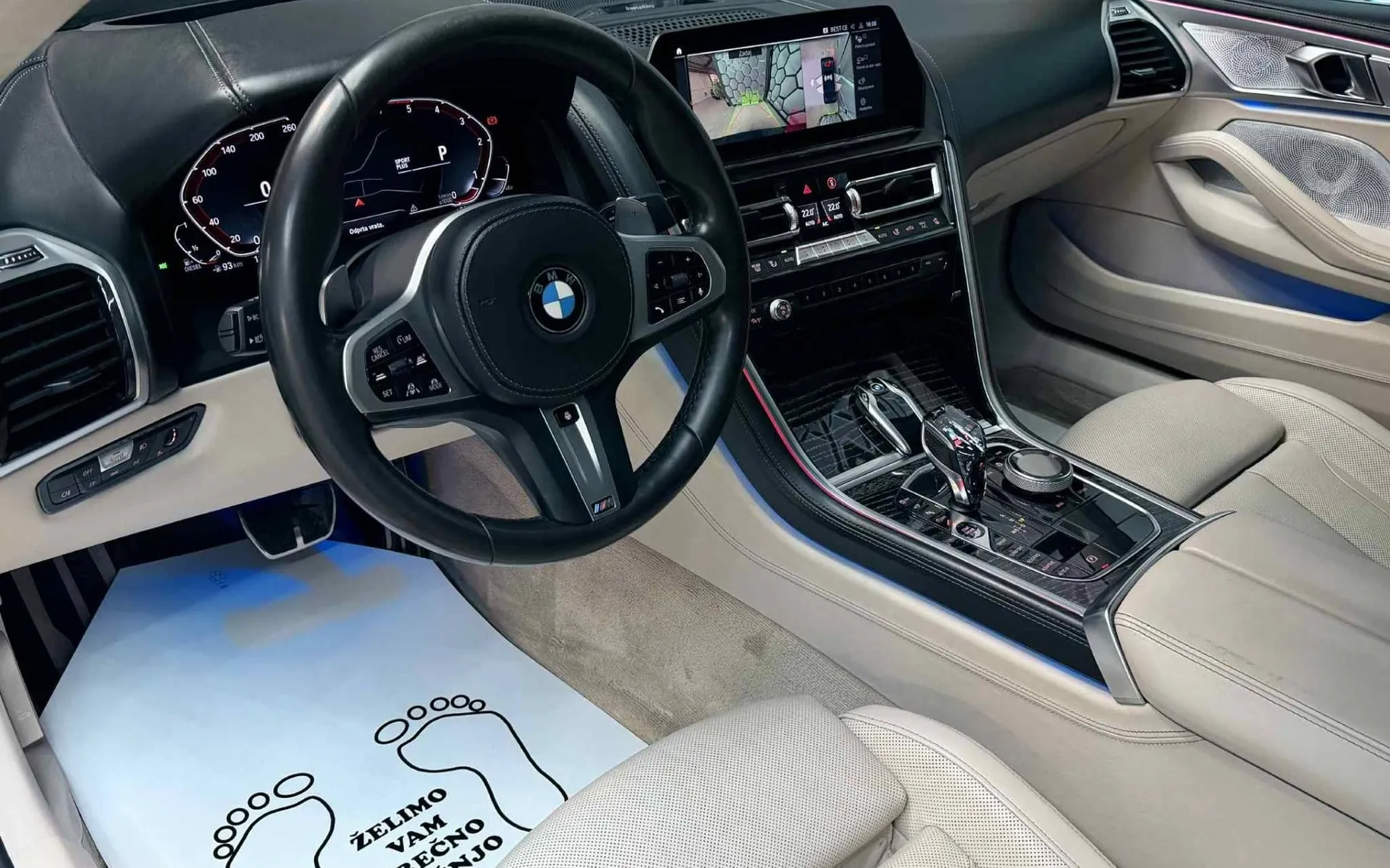 Notranja slika - BMW serija 8 Gran Coupe: - 840XD•AUT•M PAKET•PANO•LASER•CRISTAL•BOWERS•SOFT• - 8