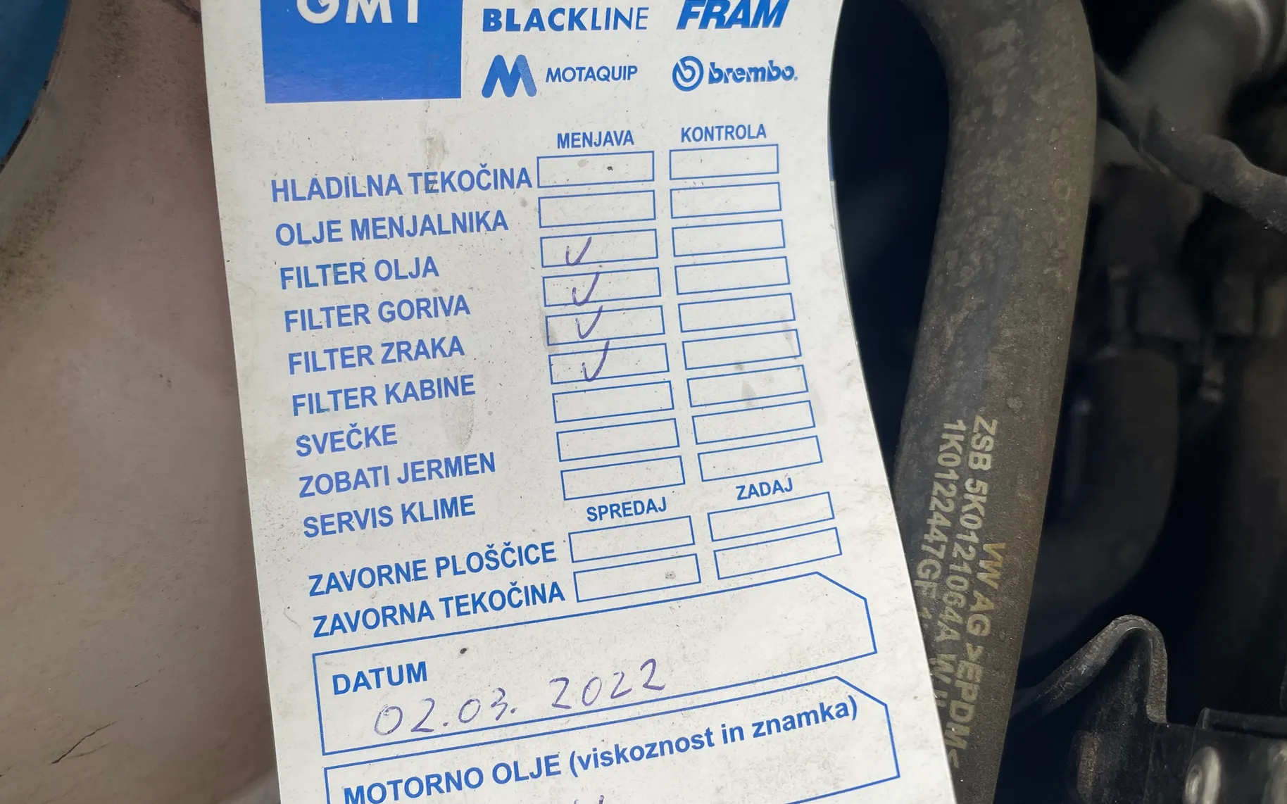 Servisna knjižica - Volkswagen Golf - Comfortline 1,6 TDI - 63