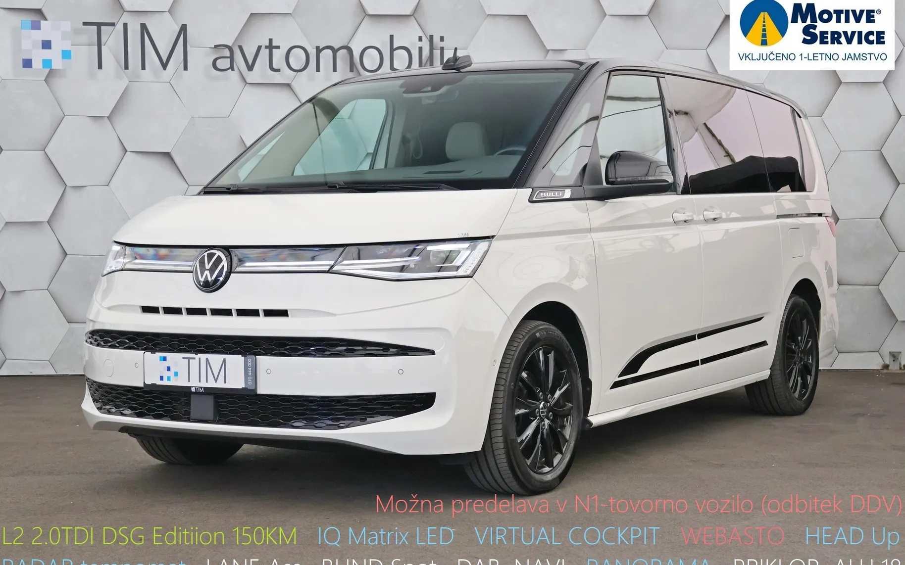 Zunanja slika - Volkswagen Multivan - T7 L2 2.0 TDI DSG Edition 150KM - 1