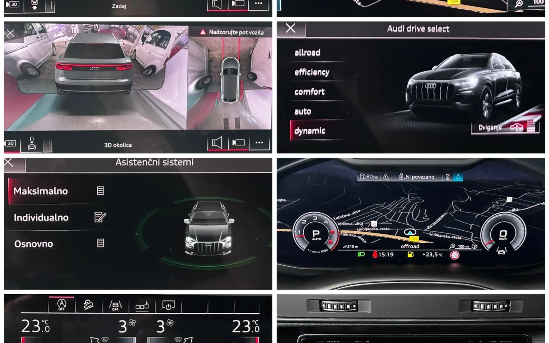 Notranja slika - Audi Q8 - quattro 50 TDI S LINE|ZRACNO|3D KAMERA|KLJUKA| - 10