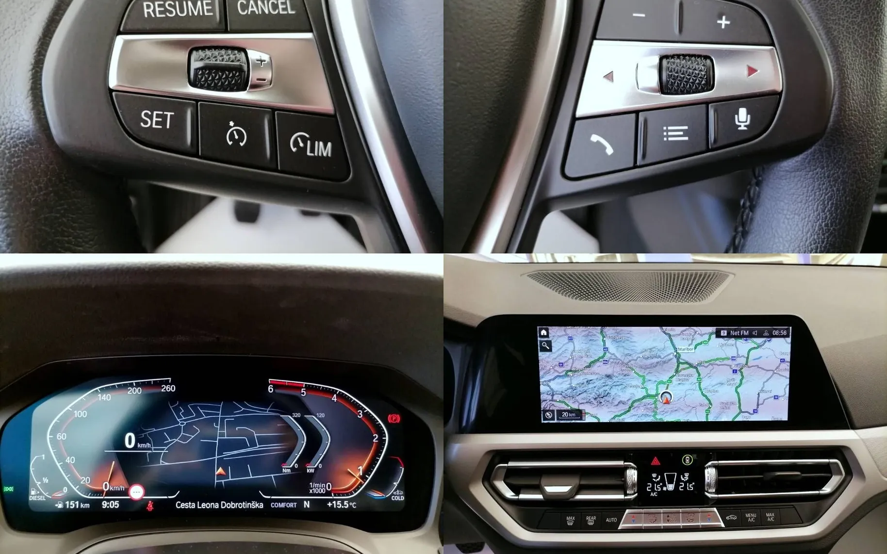 Notranja slika - BMW serija 3 Touring: - 316d 2.0D FULL LED NAVI VIRTUAL USNJE 1.LASTNIK - 9