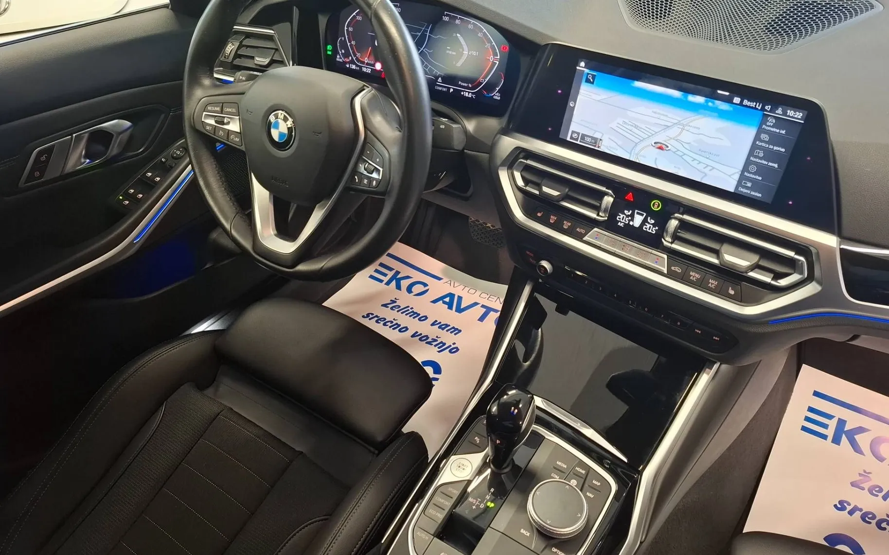 Notranja slika - BMW serija 3: - 318d AVT.-1LAST.-SLO-VIRTUAL-AMBIENT-FUL LED-NAVI- - 7
