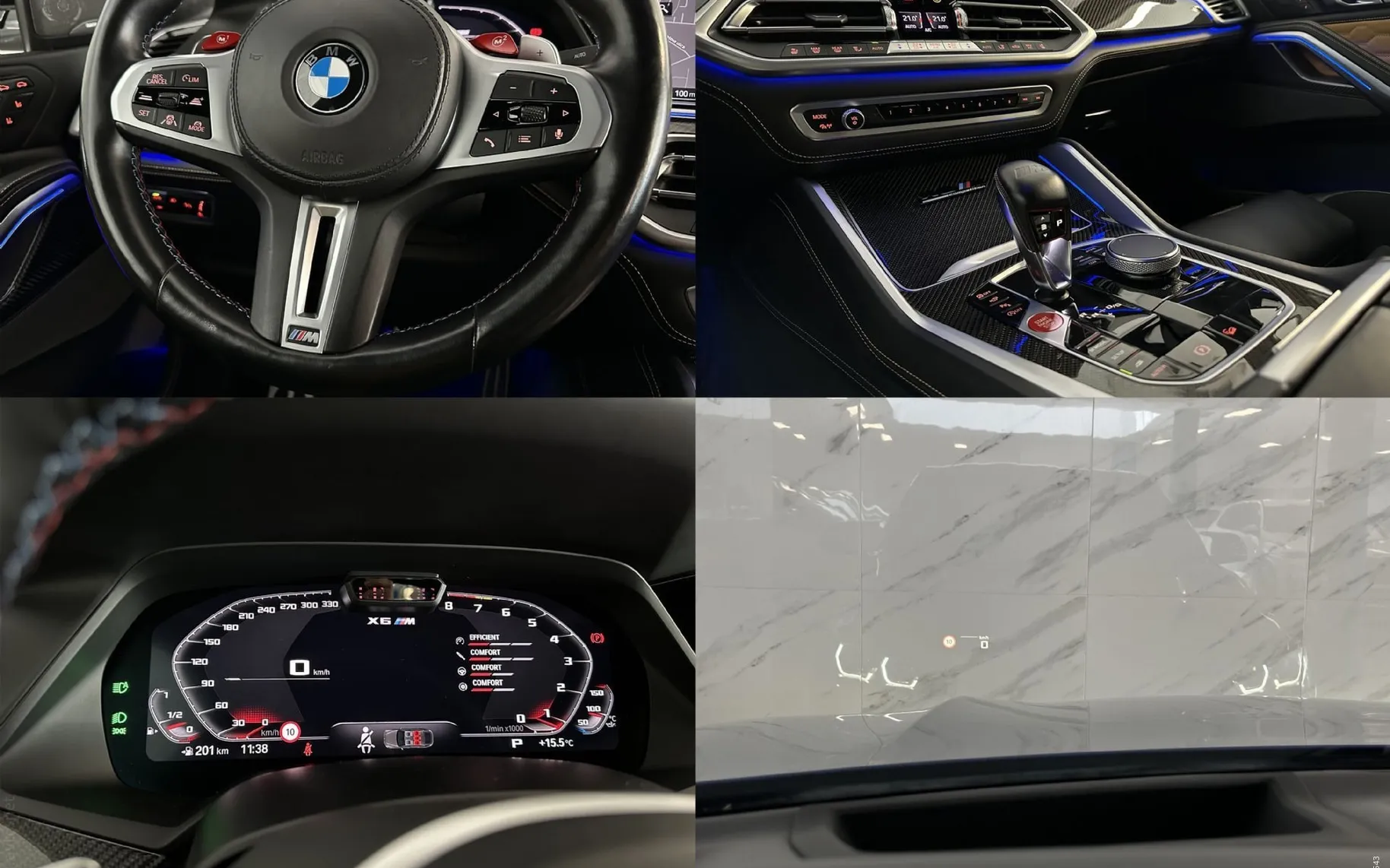 Notranja slika - BMW serija X6: - M Competition|Laser|SoftC|360K|Masaža|Hlaj|Harman. - 8
