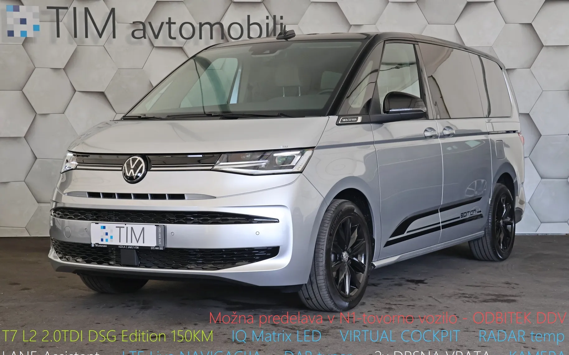 Zunanja slika - VW Multivan - T7 L2 2.0 TDI DSG Edition 150KM - 1