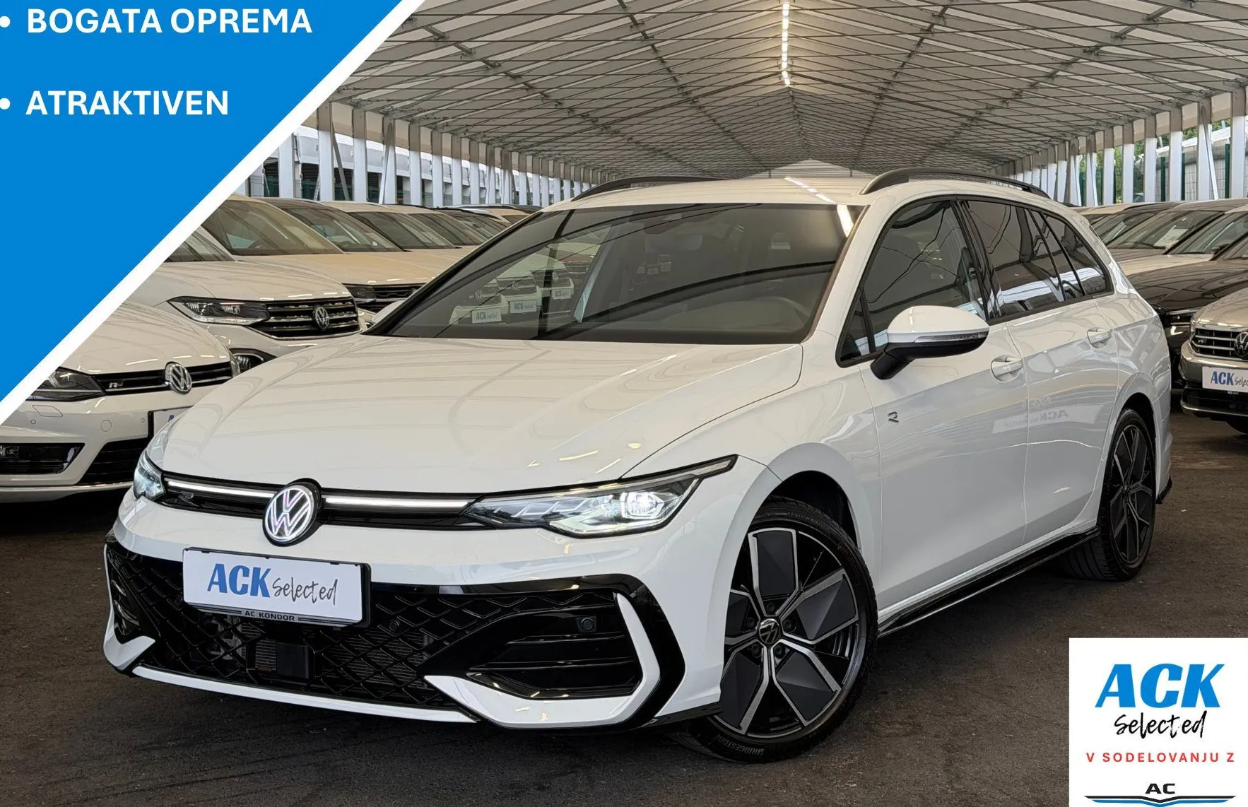 Zunanja slika - Volkswagen Golf - Variant R-Line 1.5 eTSI DSG SLO 1.Lastnik-GARANCIJA-MATRIX - 1