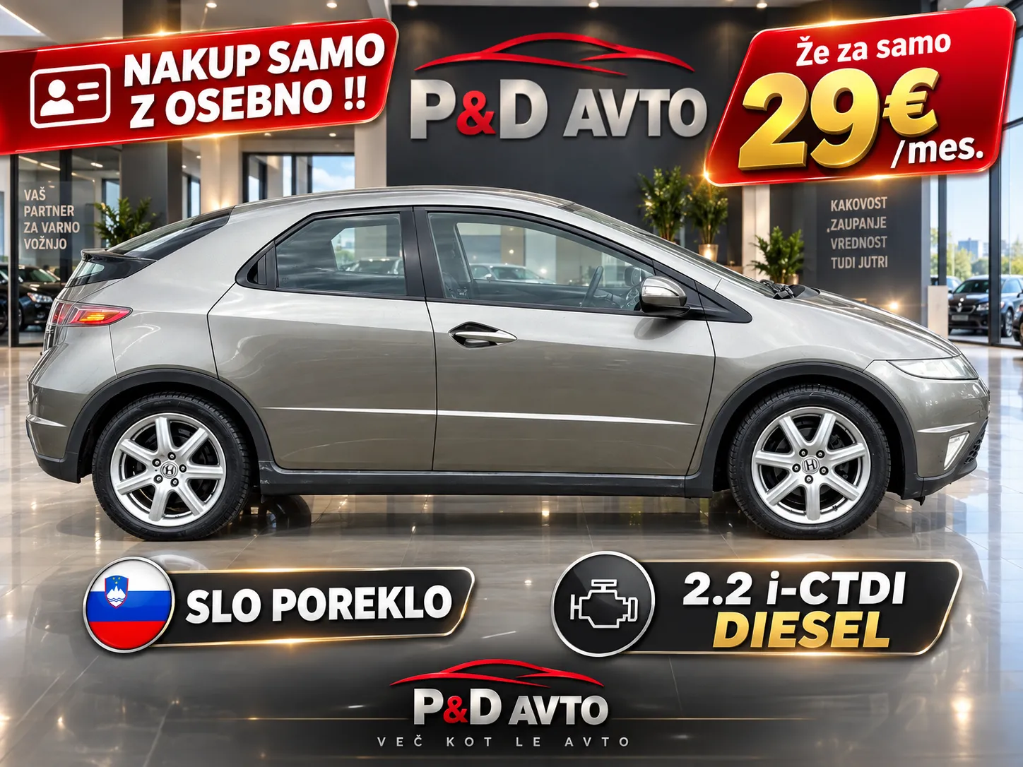 Zunanja slika - Honda Civic - 2,2i-CTDi Sport - 2