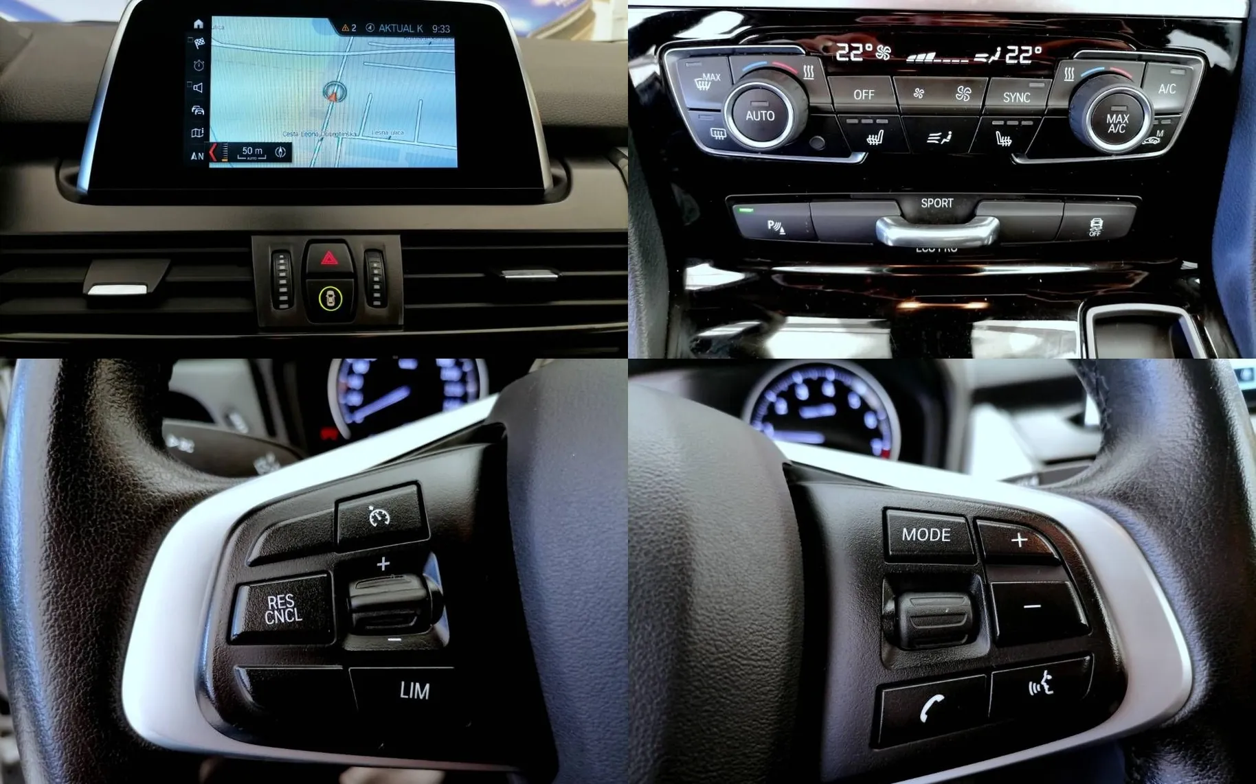 Notranja slika - BMW serija 2 Gran Tourer: - 216i  FULL LED ALU 17 NAVI KAMERA PERLA 1.LASTNI.. - 9