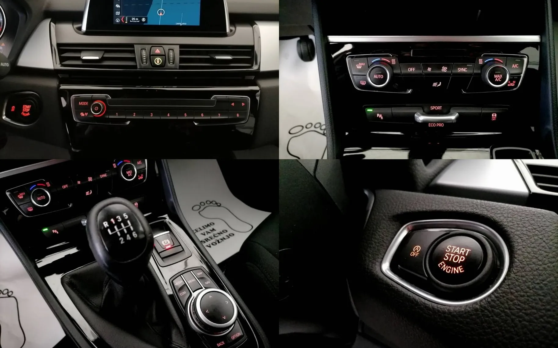 Notranja slika - BMW serija 2 Gran Tourer: - 216d NOVI MODEL PDC ALU LED NAVI 1.LASTNIK-KOT-N - 9