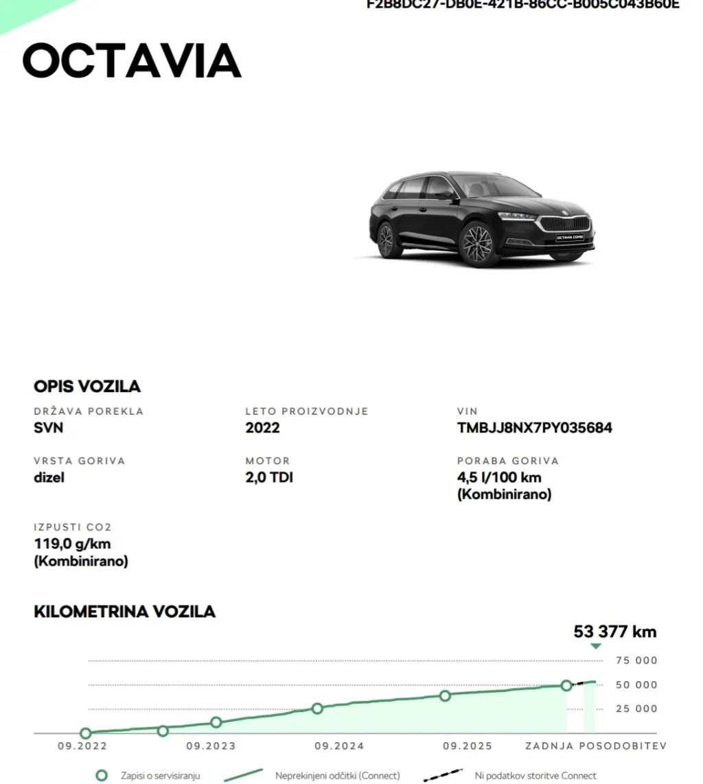 Poročilo o preverjanju vozila - Škoda Octavia - Combi 2,0 TDI Style DSG - 10