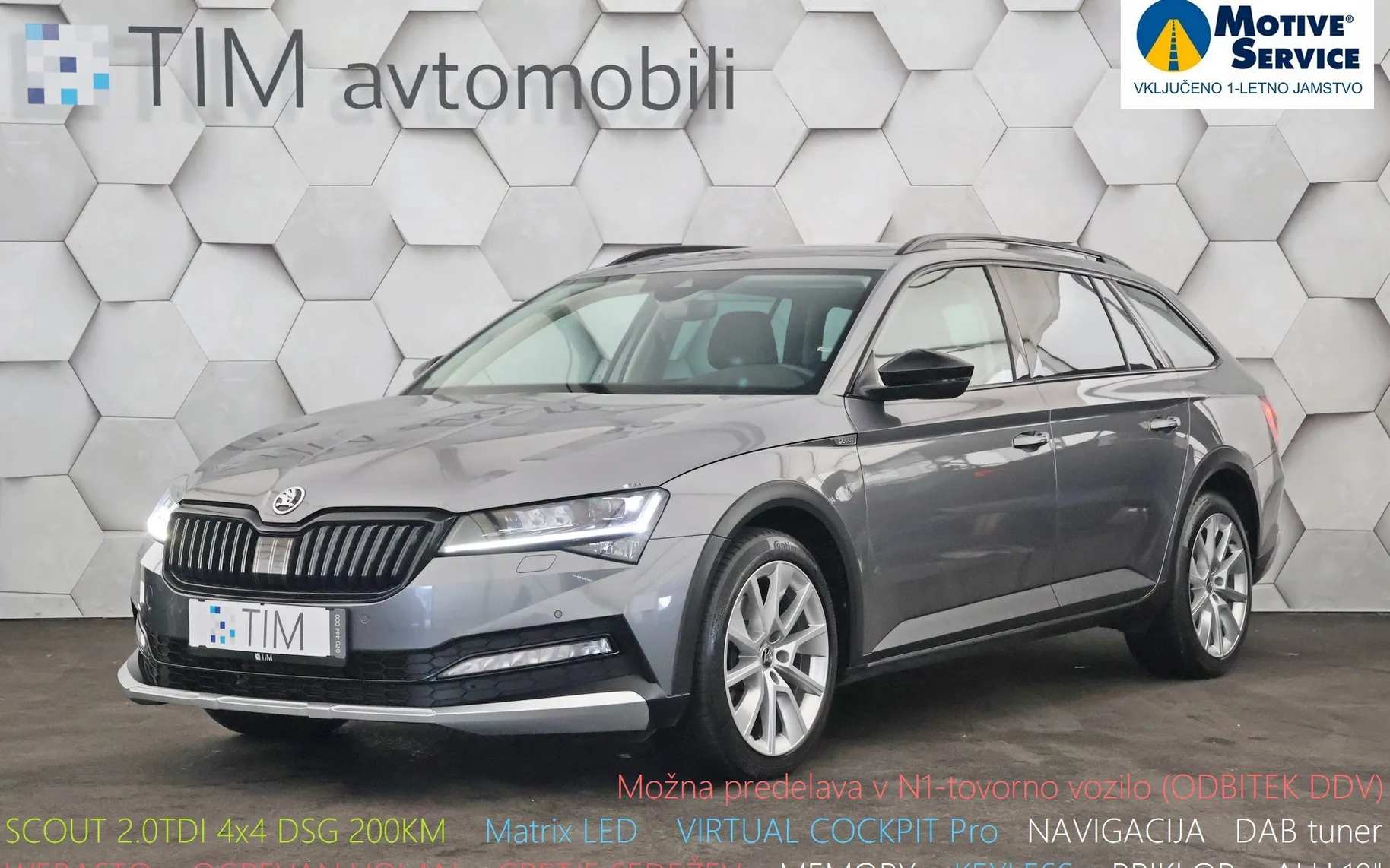 Zunanja slika - Škoda Superb Scout - 2.0 TDI 4x4 DSG 200KM - 1