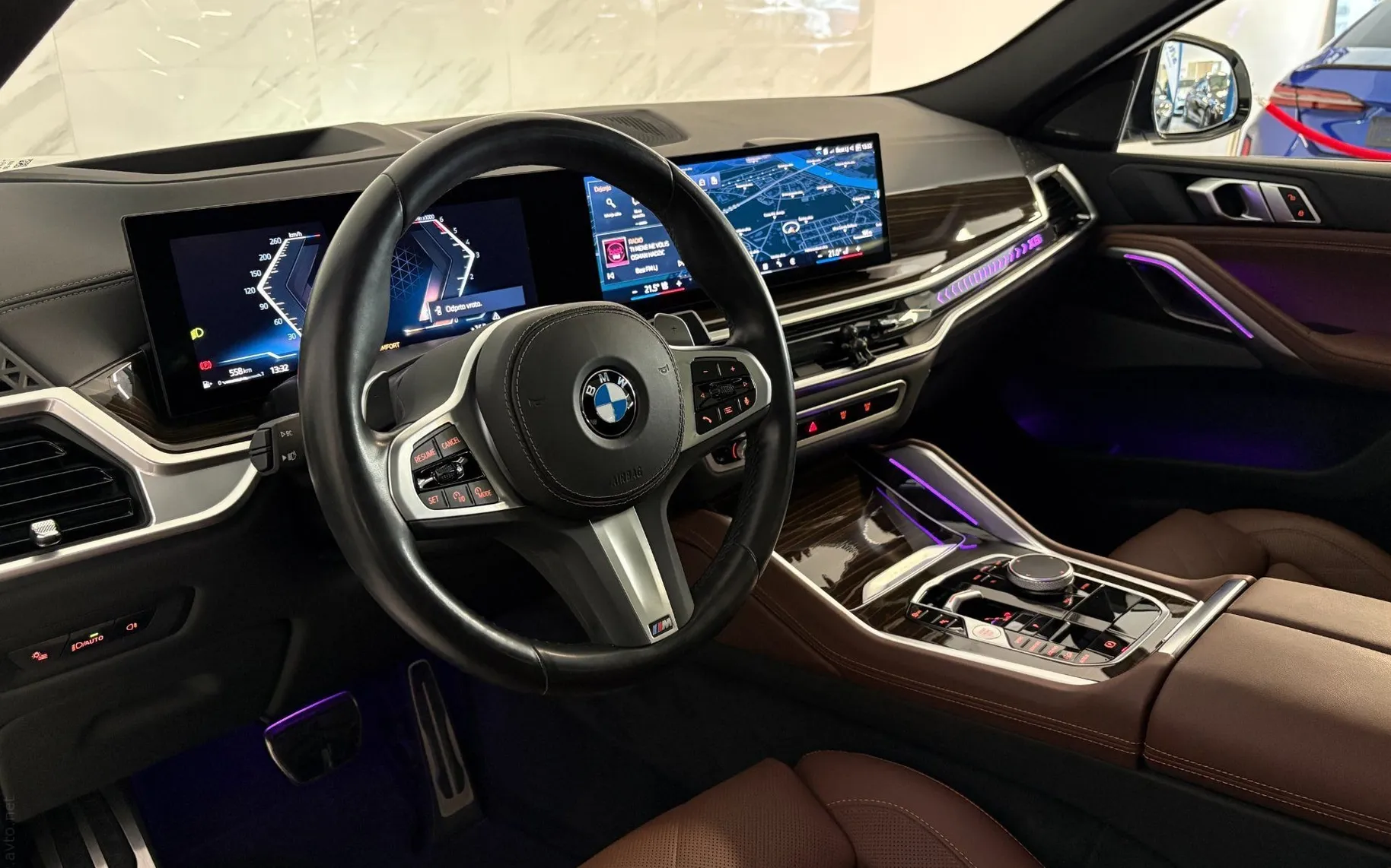 Notranja slika - BMW serija X6: - 30d|xDrive|M|ACC|SkyL|Hlajenje|HUD|360K|Harman... - 8