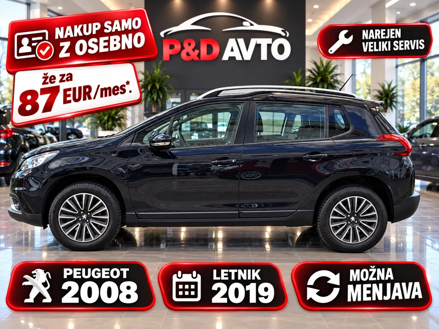 Zunanja slika - Peugeot 2008 - 1,2 PureTech 82 Activ - 1