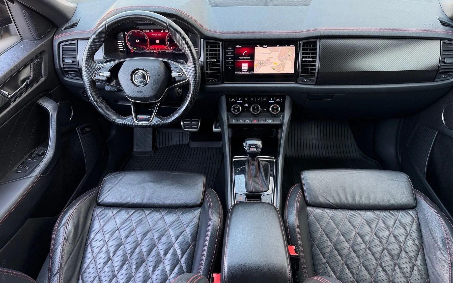 Notranja slika - Škoda Kodiaq - 4x4 2.0 TSI RS DSG-Panorama-Webasto-360 kamera.... - 10