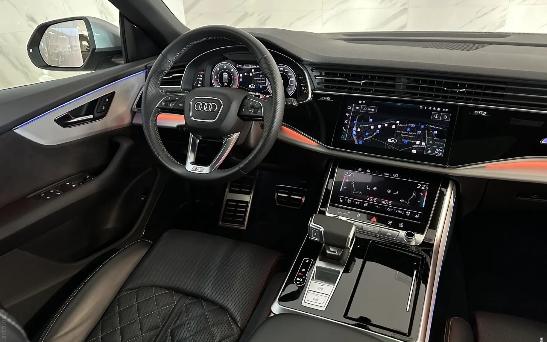 Notranja slika - Audi Q8 - 50TDI|Q|S-Line|Pano|SoftC|Zračno|ACC|Hlaj|360K| - 12