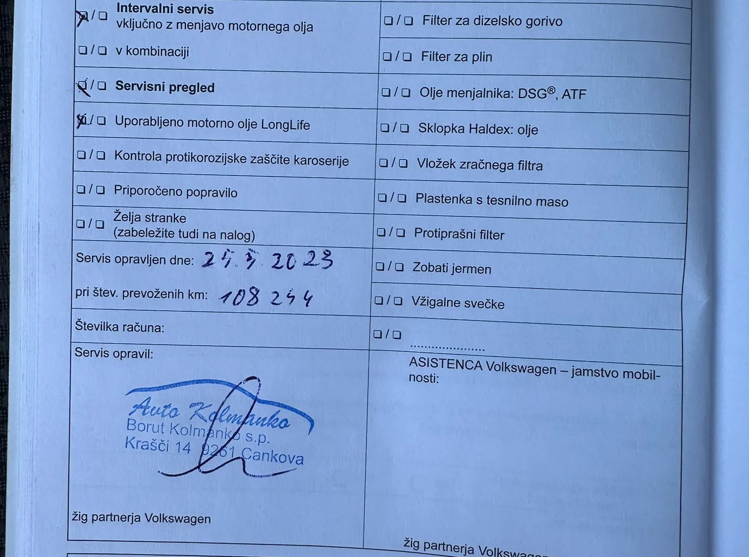 Servisna knjižica - Volkswagen Golf - Comfortline 1,6 TDI - 67