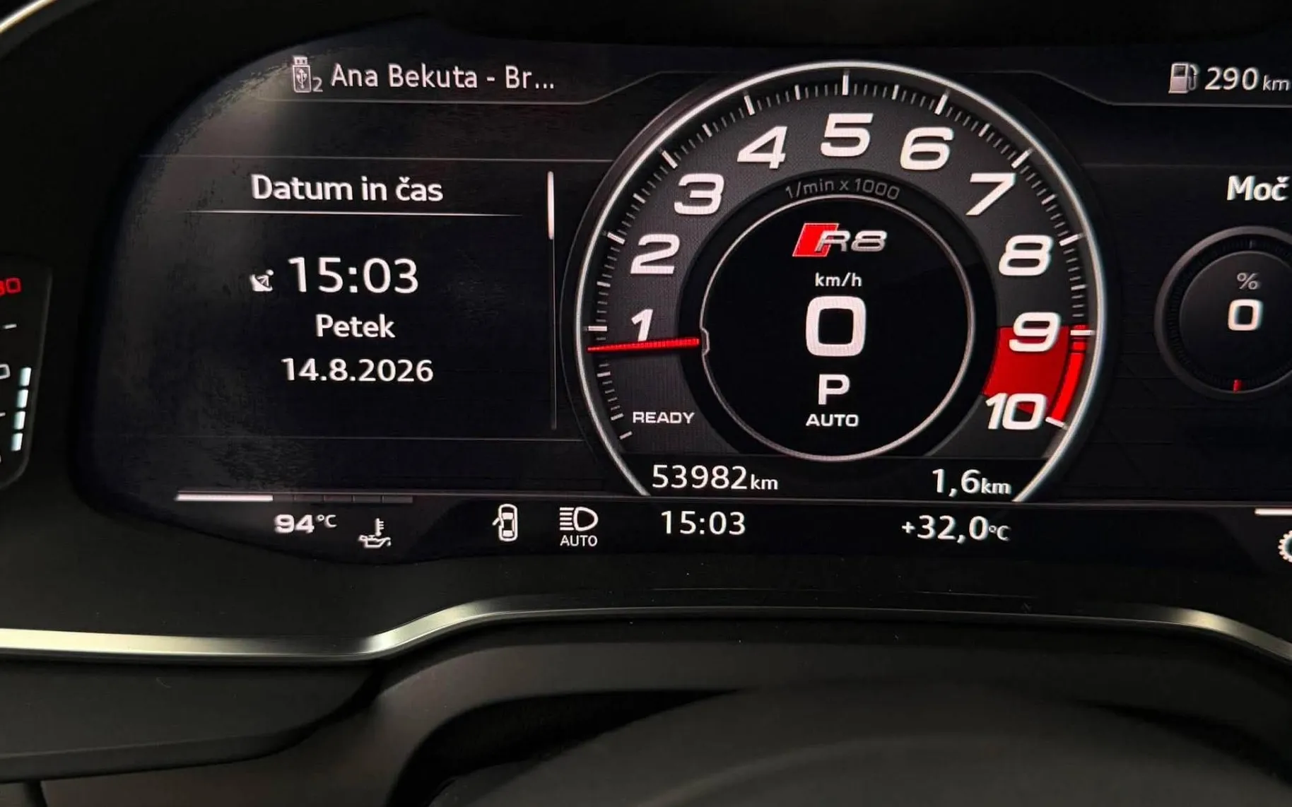 Notranja slika - Audi R8 - V10 PERFORMANCE•4X4•LIFT•CARBON•CERAMICA•LASER• - 11