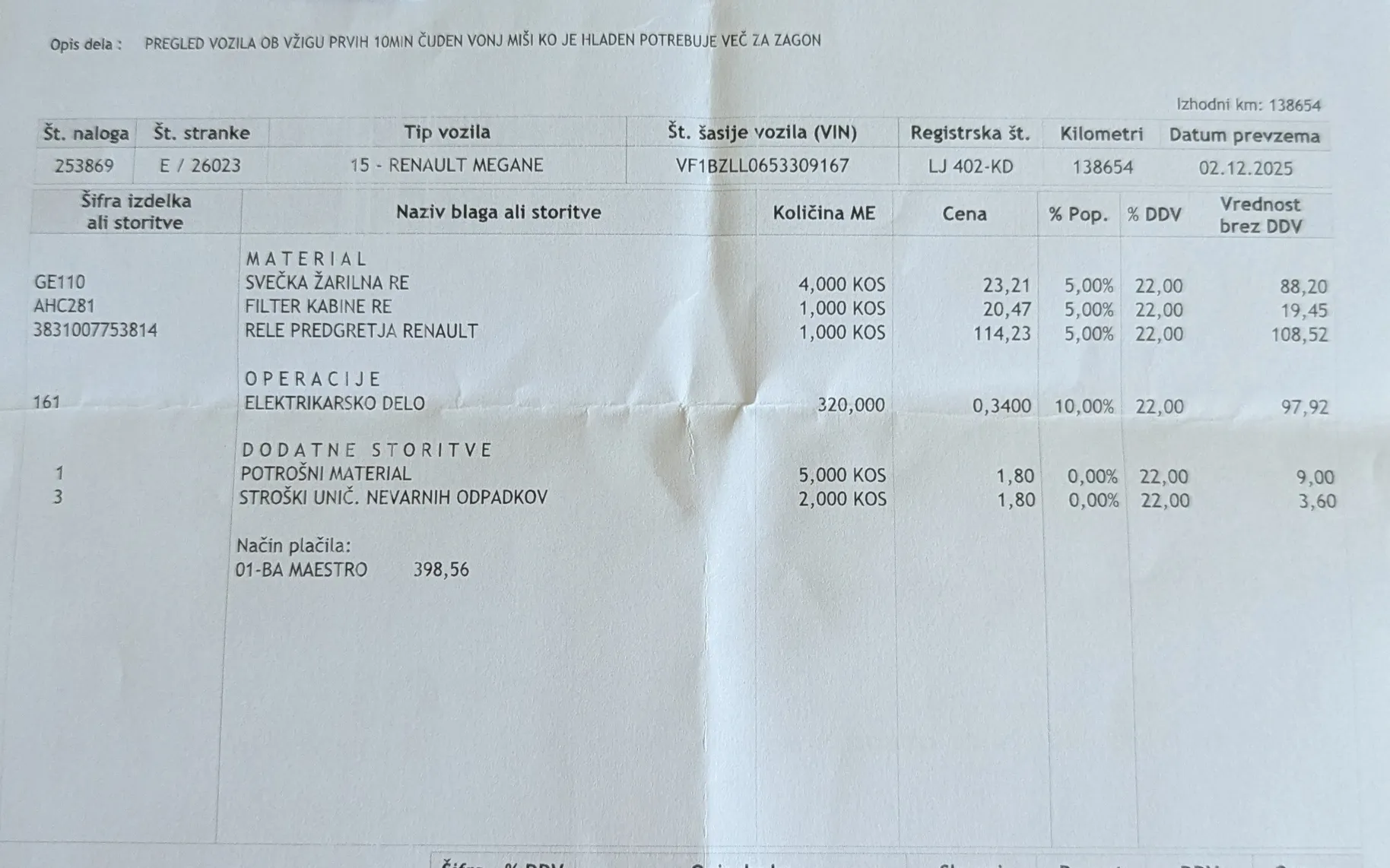 Servisna knjižica - Renault Mégane - Berline dCi 95 Generation - 31