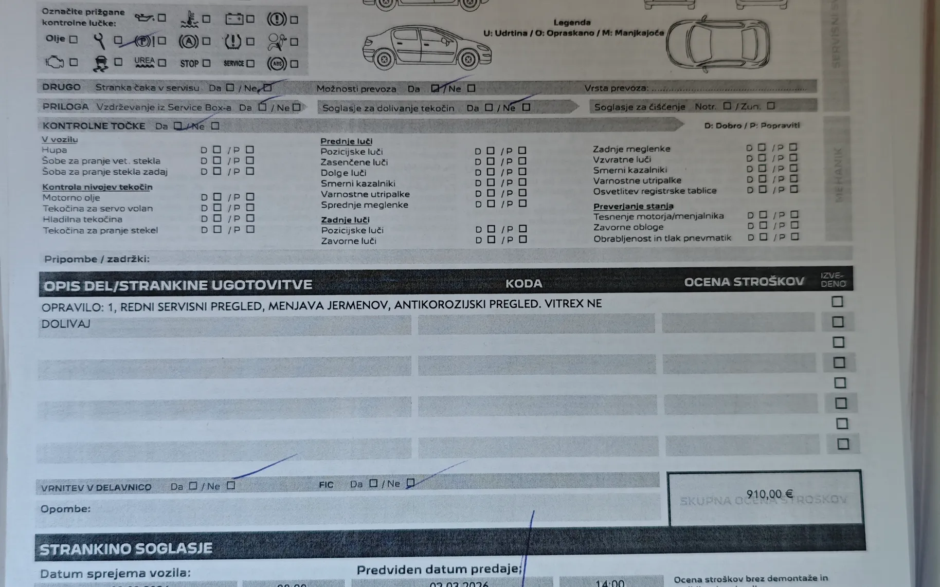 Servisna knjižica - Peugeot 208 - 1,2 PureTech 100 S&S Allure - 10