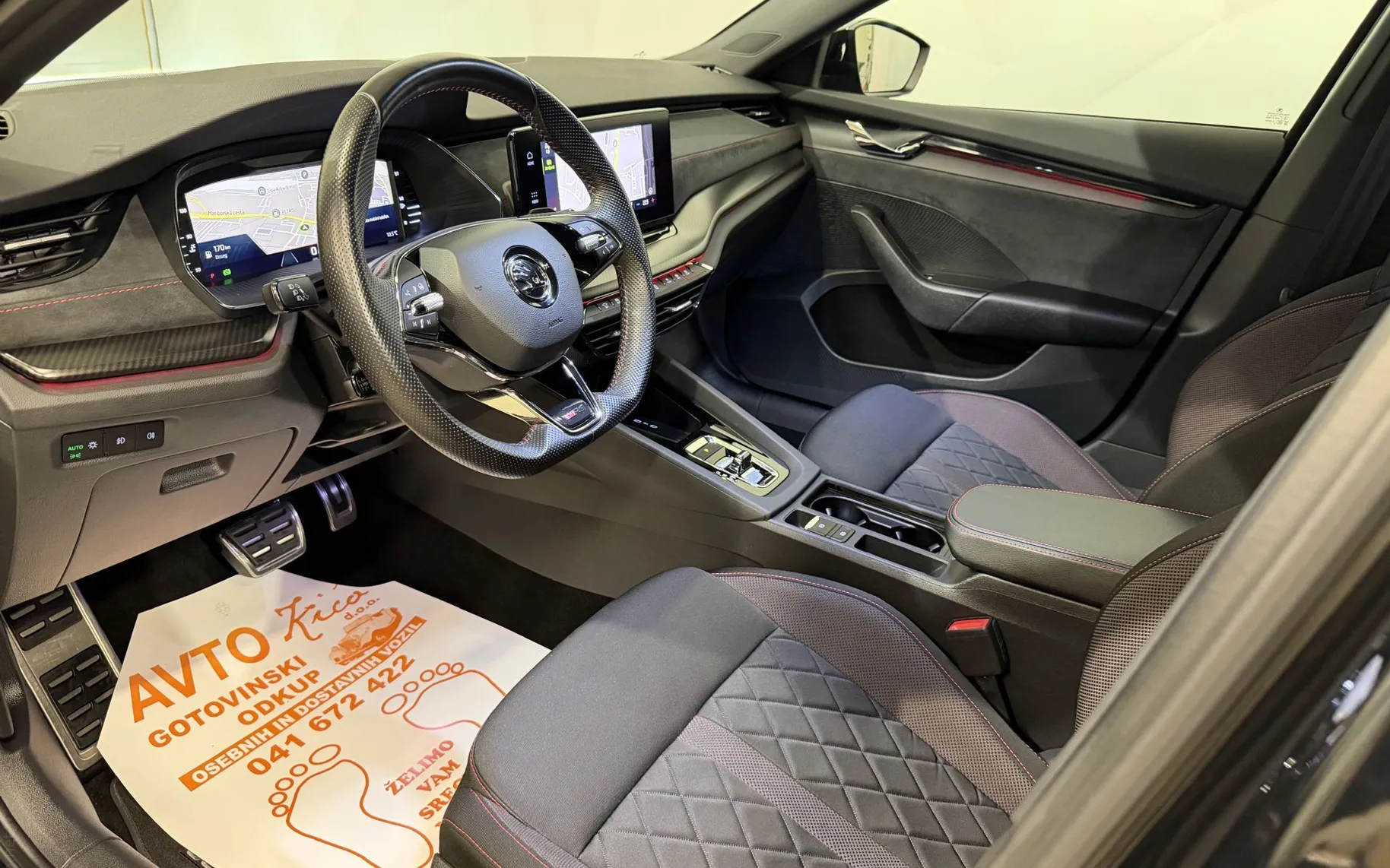 Notranja slika - Škoda Octavia - RS 2.0 TSI-VIRTUAL-FULL LED-ACC-KAMERA-NAVI-AVT-.. - 9