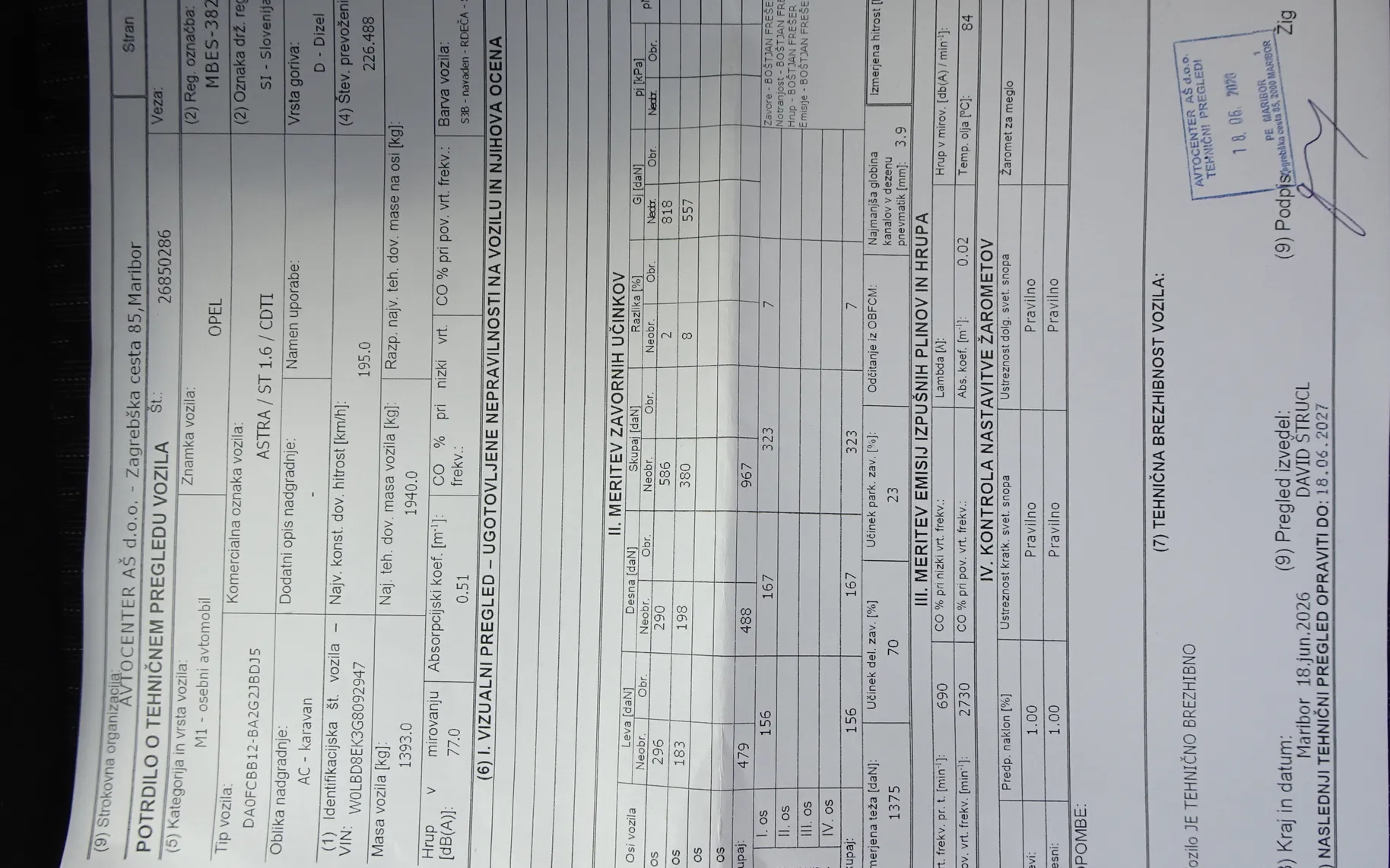 Servisna knjižica - Opel Astra - 1.6 CDTI S ENJOY ST 1. LASTNIK SLO - 27