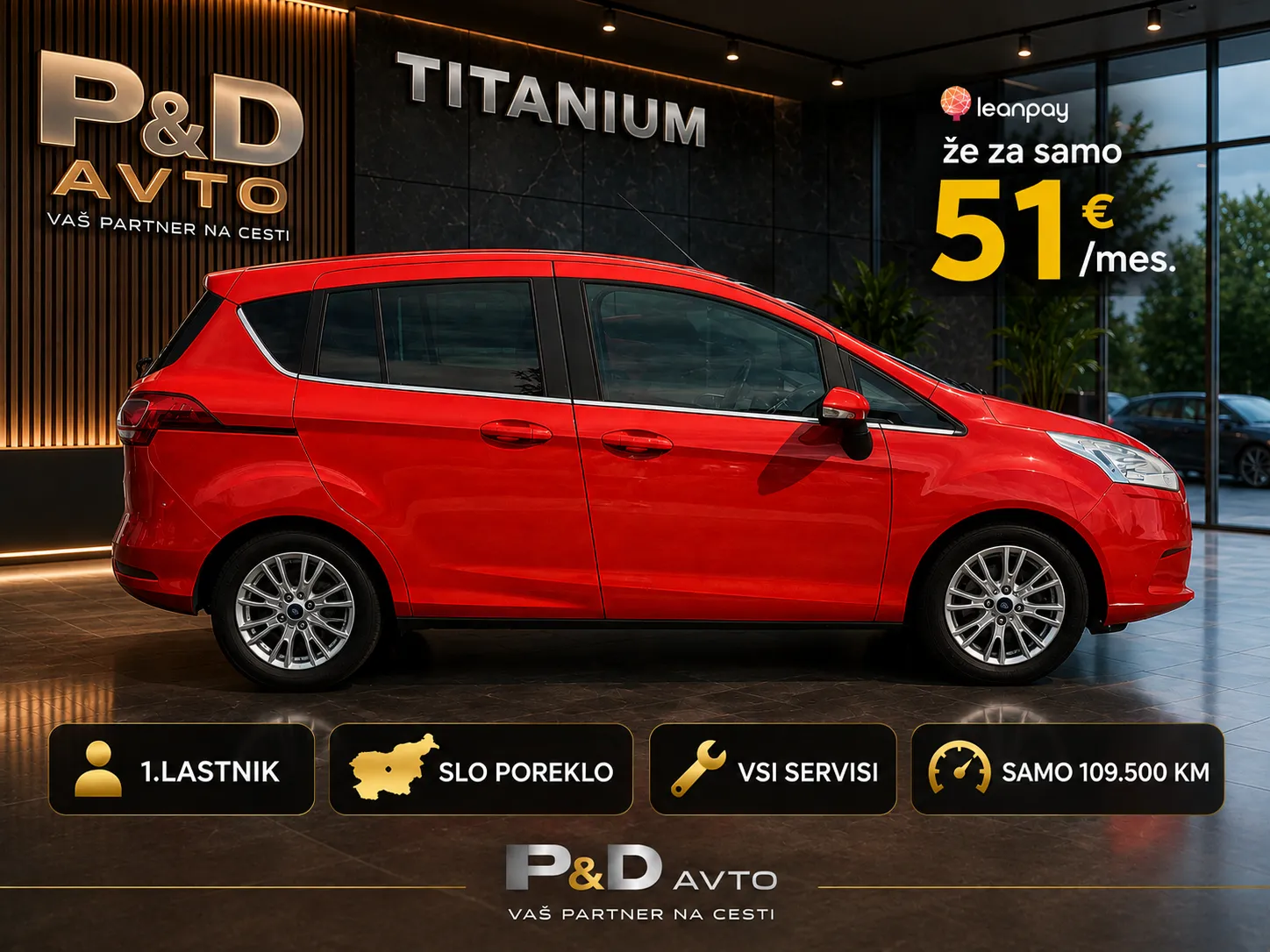 Zunanja slika - Ford B-MAX - 1,0 EcoBoost TITANIUM - 1