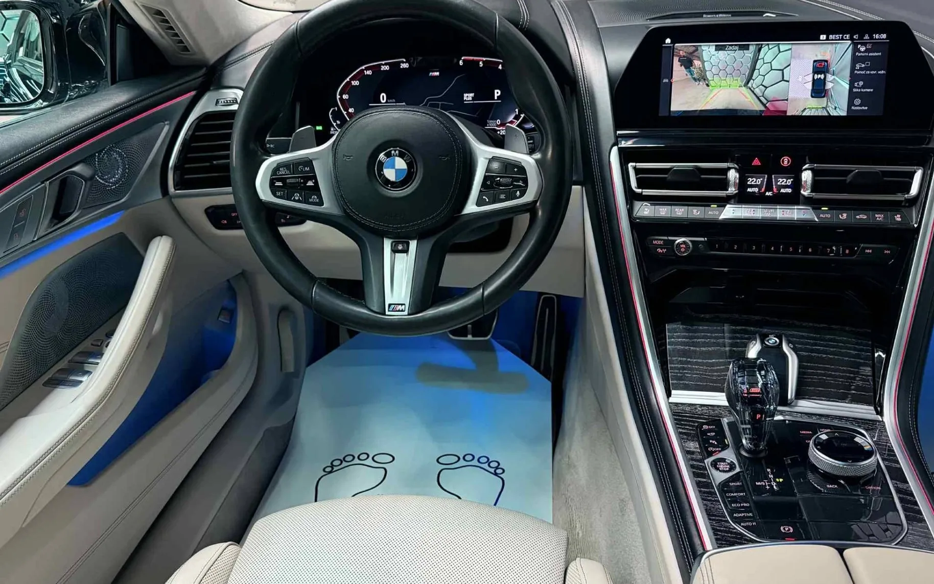 Notranja slika - BMW serija 8 Gran Coupe: - 840XD•AUT•M PAKET•PANO•LASER•CRISTAL•BOWERS•SOFT• - 9