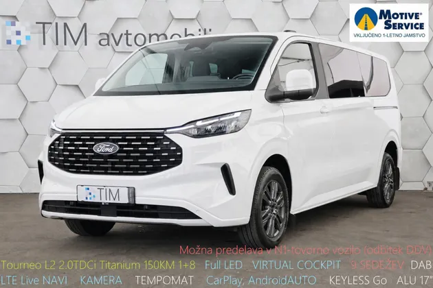 Zunanja slika - Ford E-Transit Custom - L2 2.0 TDCi Titanium 150KM 1+8 - 1