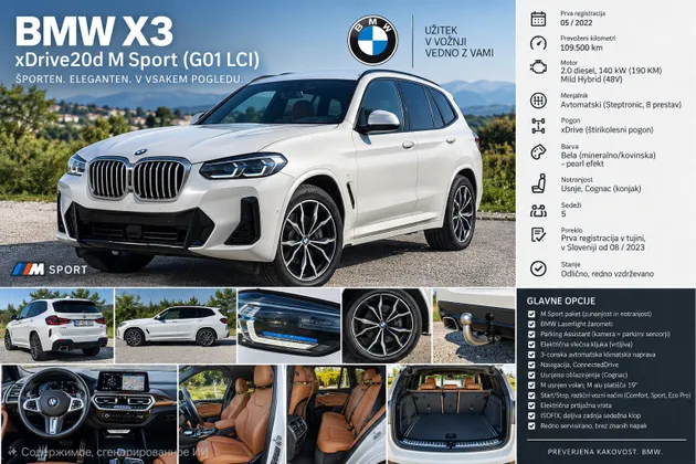 Zunanja slika - BMW X3 - xDrive 20d M Sport Avt. - 1