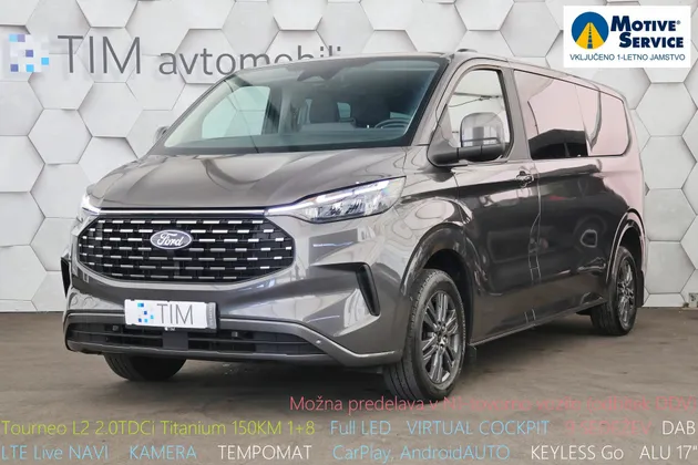 Zunanja slika - Ford E-Transit Custom - L2 2.0 TDCi Titanium 150KM 1+8 - 1